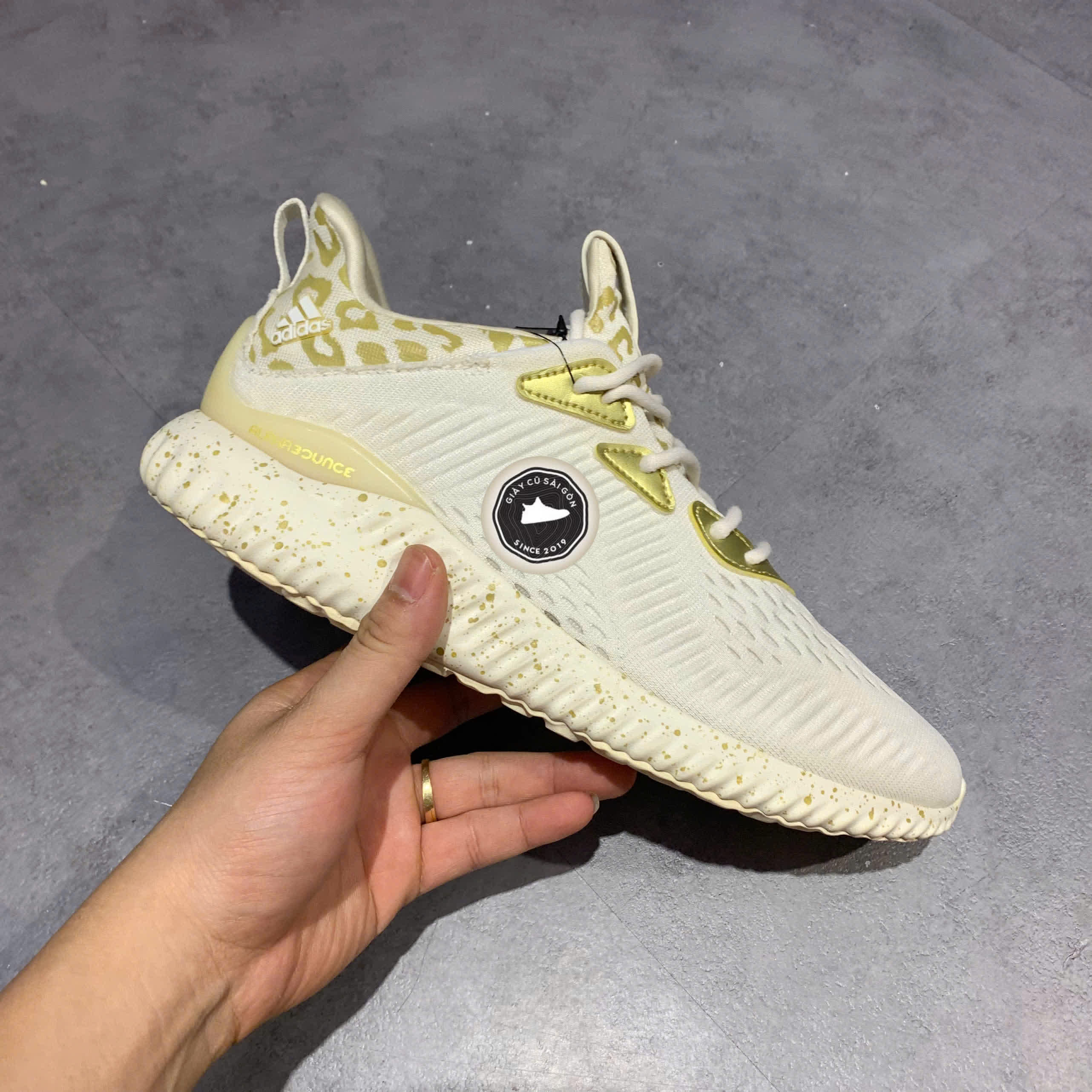 GIÀY 2HAND Alphabounce 1 Burner 'Chalk White' FW1237 SIZE 41 1/3  PVN17658