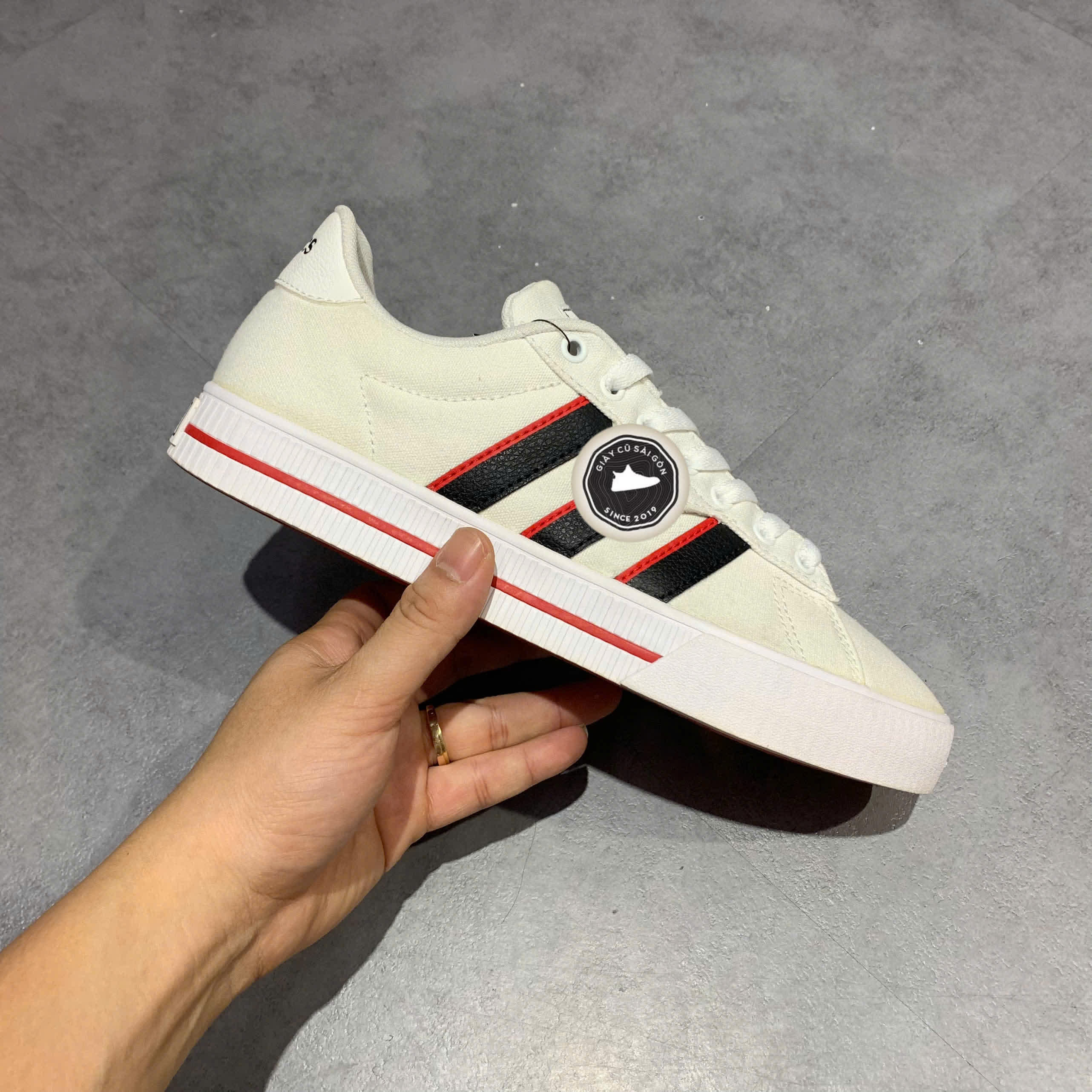 GIÀY 2HAND neo Daily 3.0 'White Black Red' FZ3272 SIZE 41 1/3 PVN17599