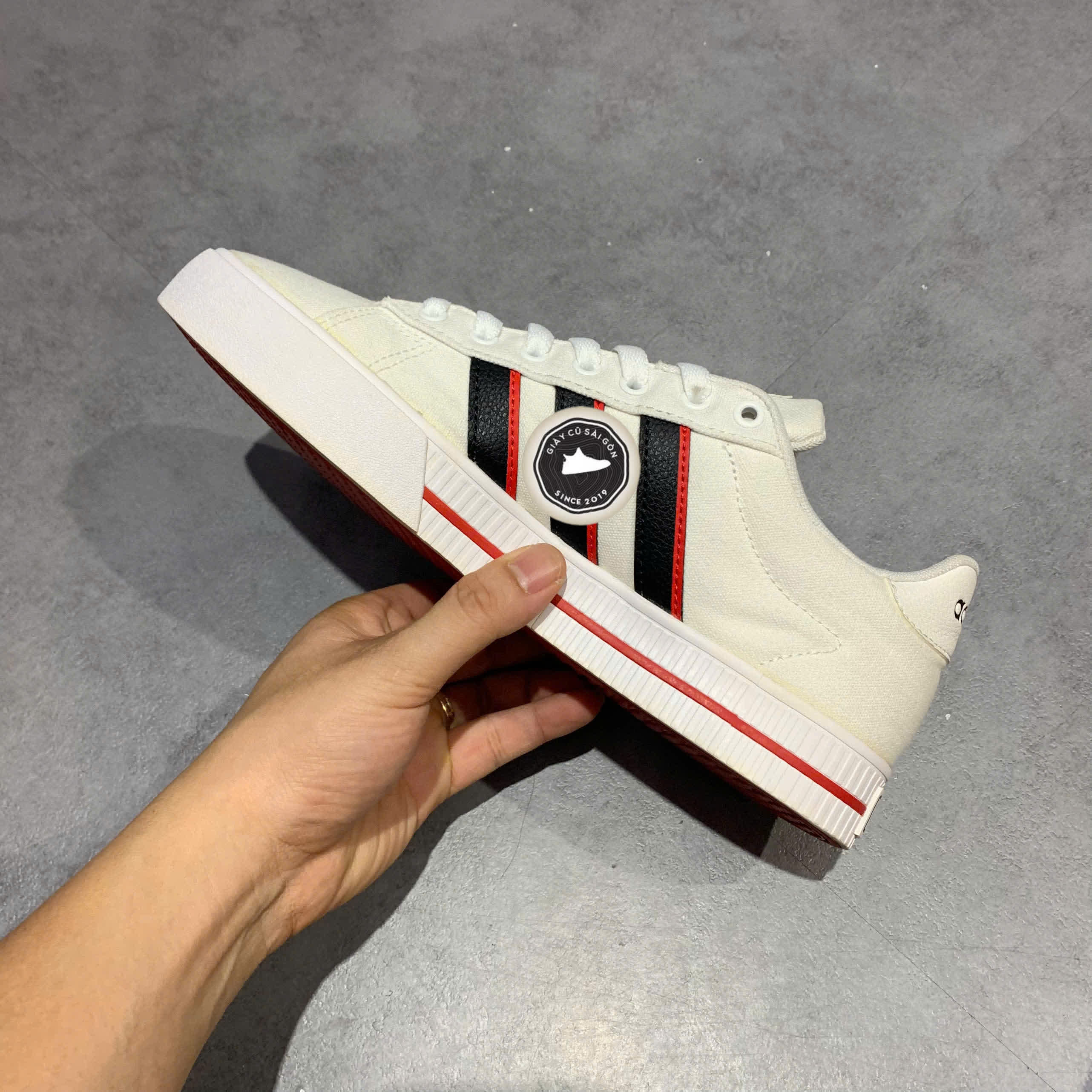 GIÀY 2HAND neo Daily 3.0 'White Black Red' FZ3272 SIZE 41 1/3 PVN17599