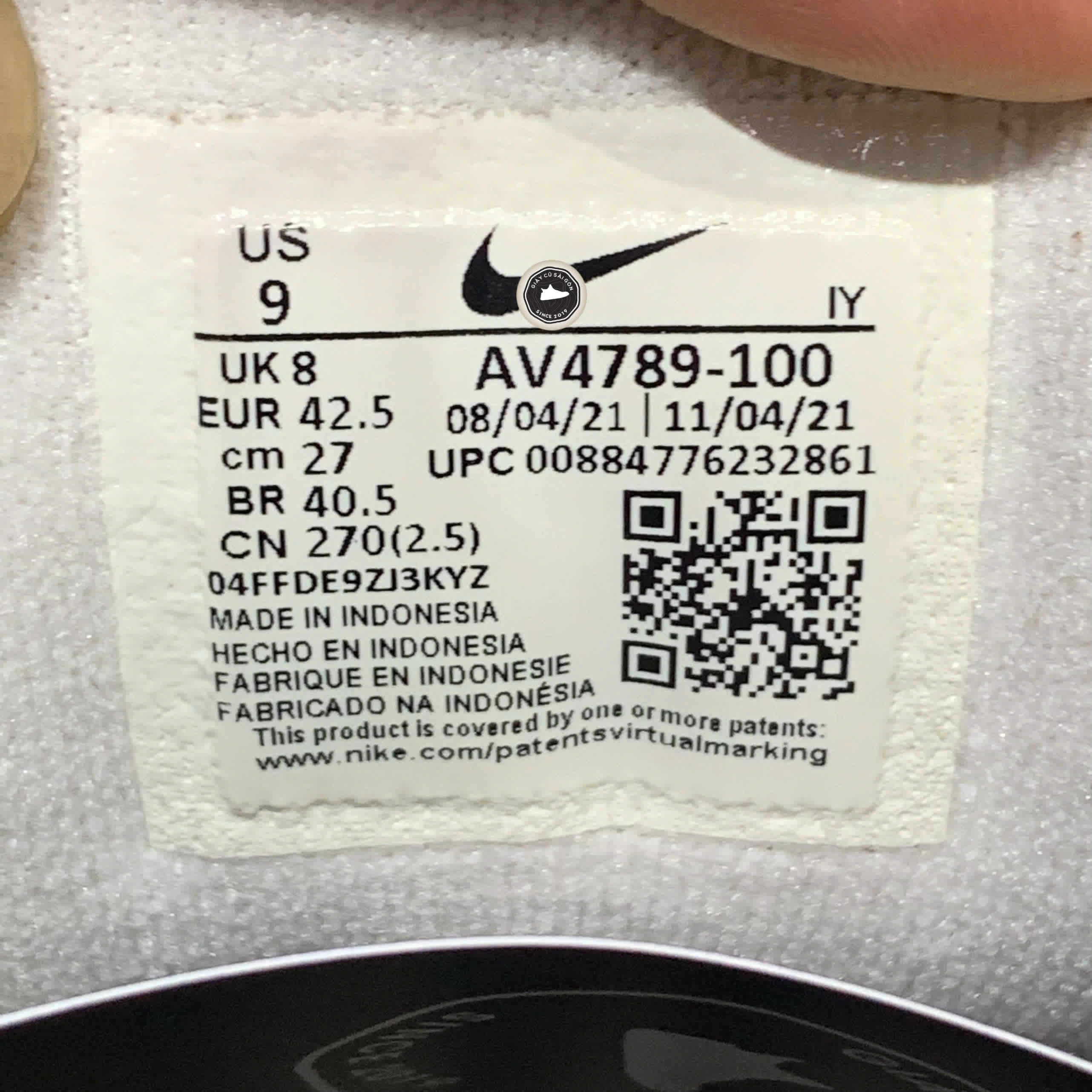 Giày 2hand M2K Tekno 'Summit White' AV4789-100 SIZE 42.5 pvn17742
