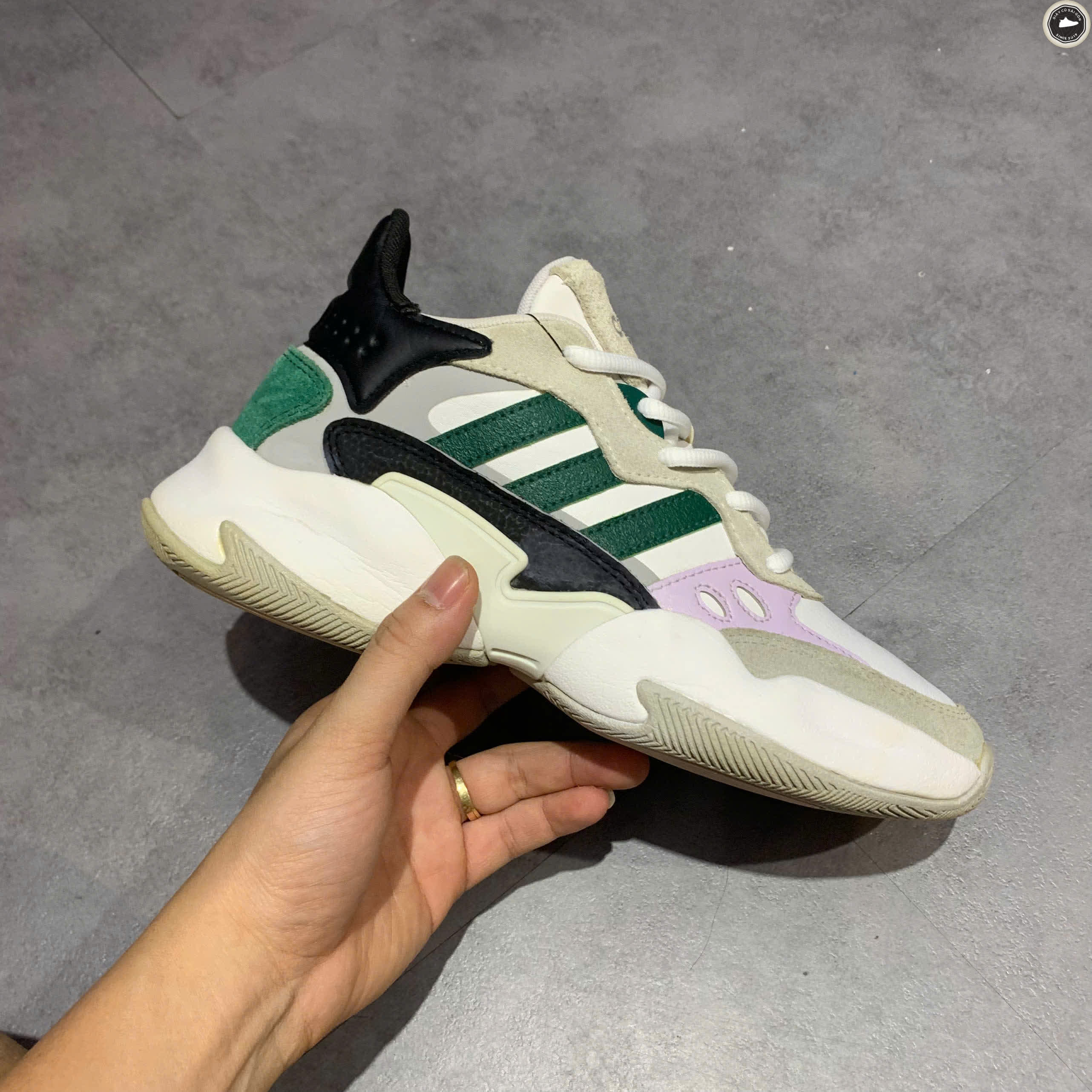 ADIDAS STREETSPIRIT 2.0 'WHITE COLLEGIATE GREEN' FW5908 SIZE 40 2/3 - GIÀY 2HAND CHÍNH HÃNG