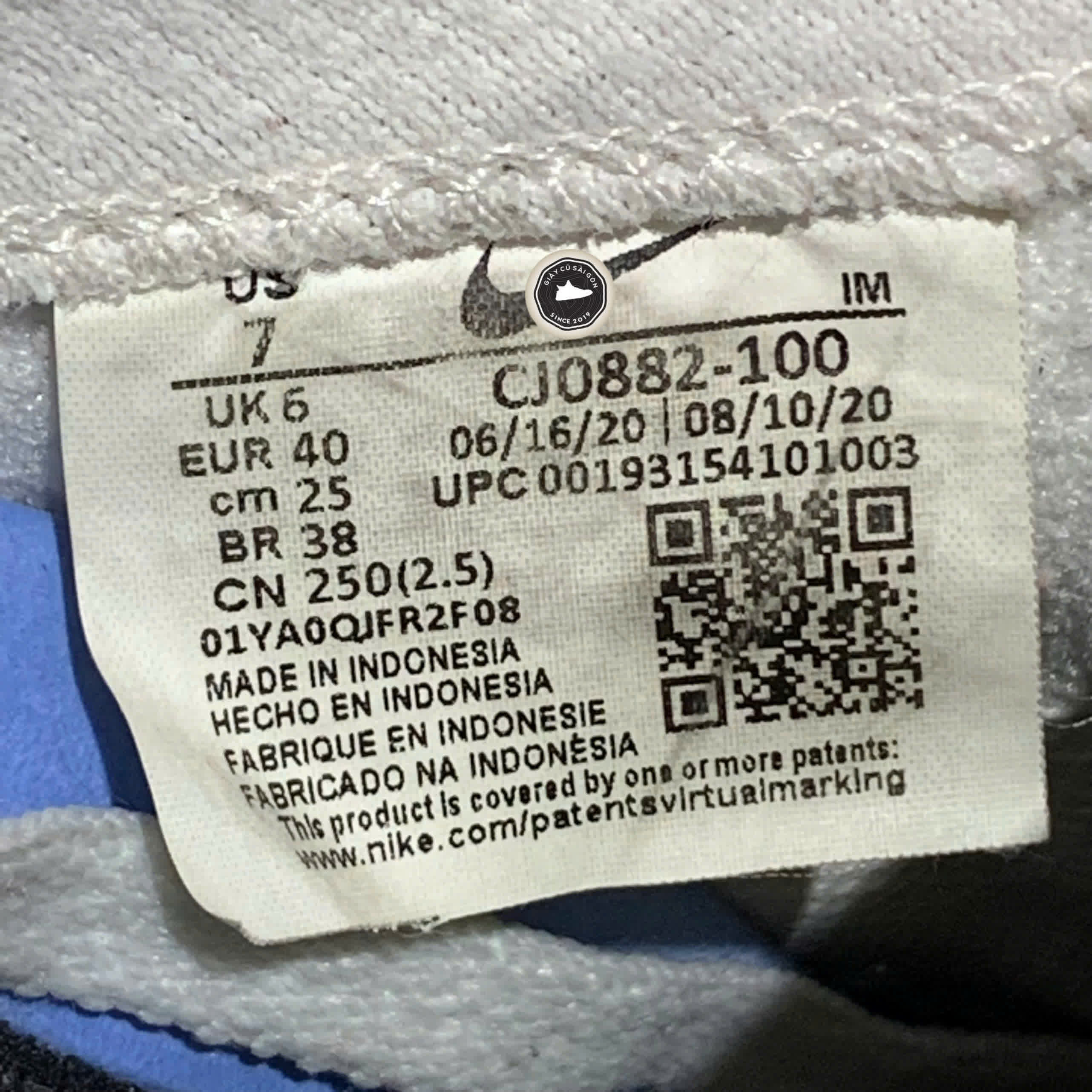 NIKE SB ALLEYOOP CJ0882-100 SIZE 40 - GIÀY 2HAND CHÍNH HÃNG PVN17822