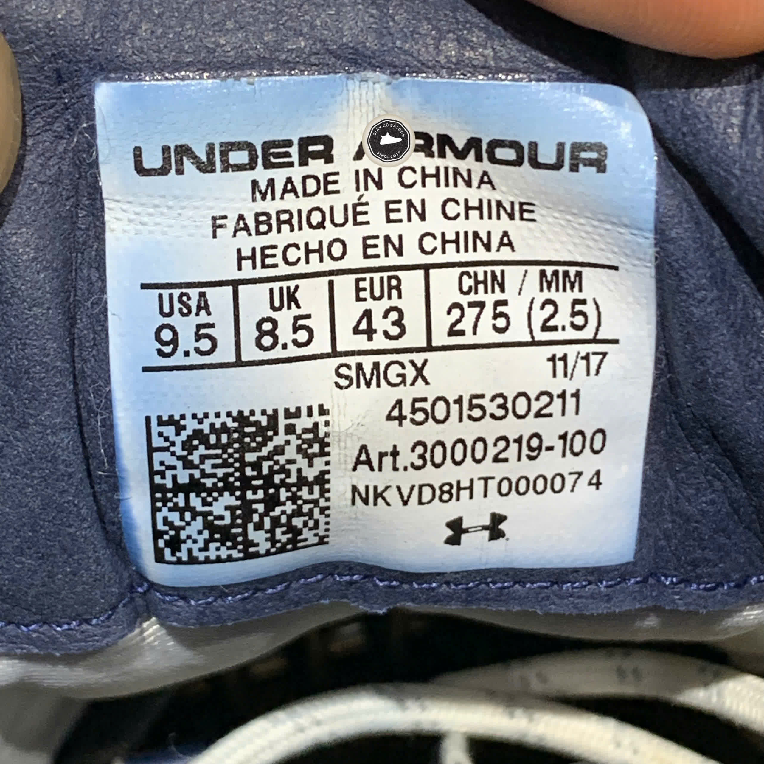GIÀY 2HAND Under Armour Tempo Hybrid 3000219-100 SIZE 43 pvn17784