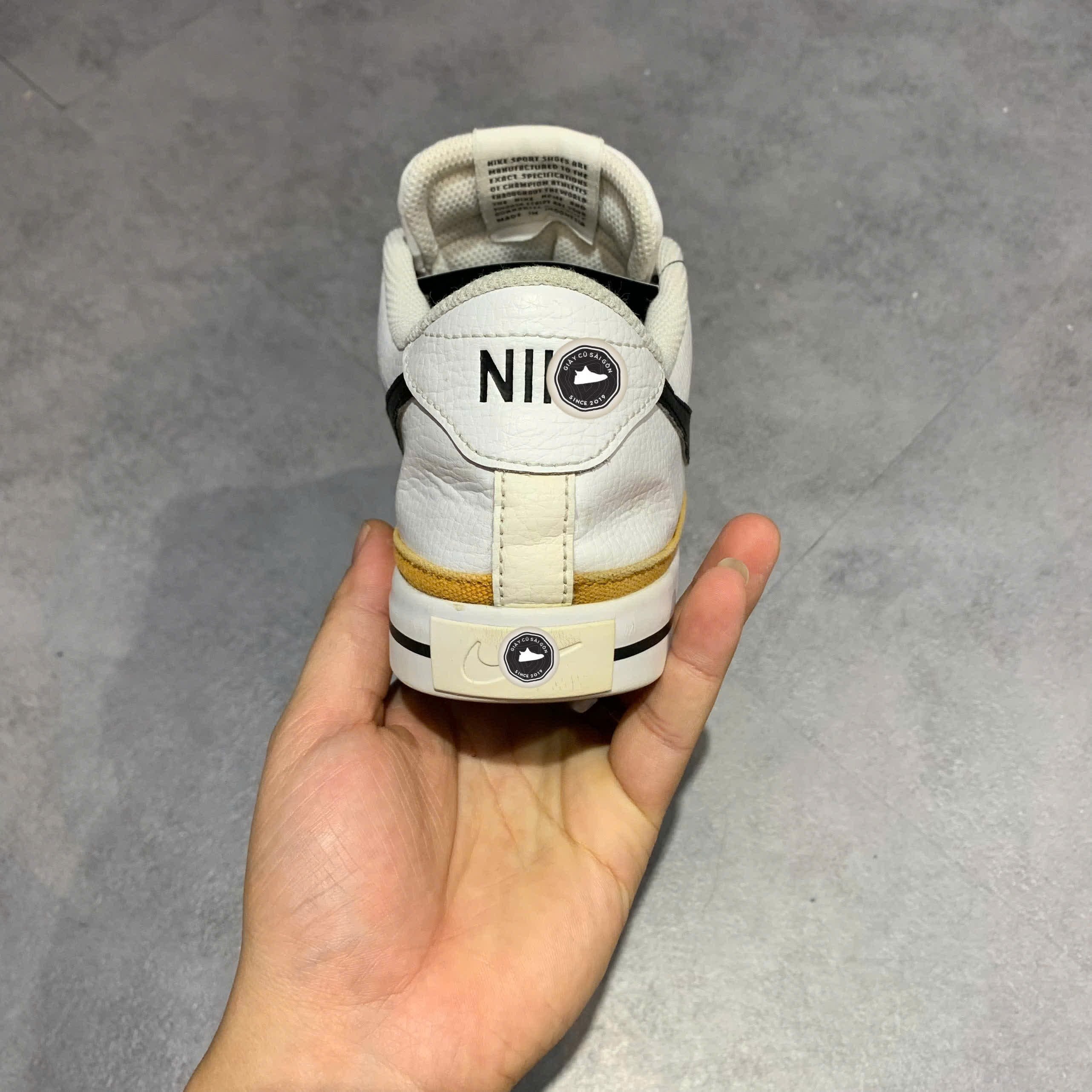NIKE COURT LEGACY 'WHITE DESERT OCHRE' CU4150-102 SIZE 41 - GIÀY 2HAND CHÍNH HÃNG PVN17885