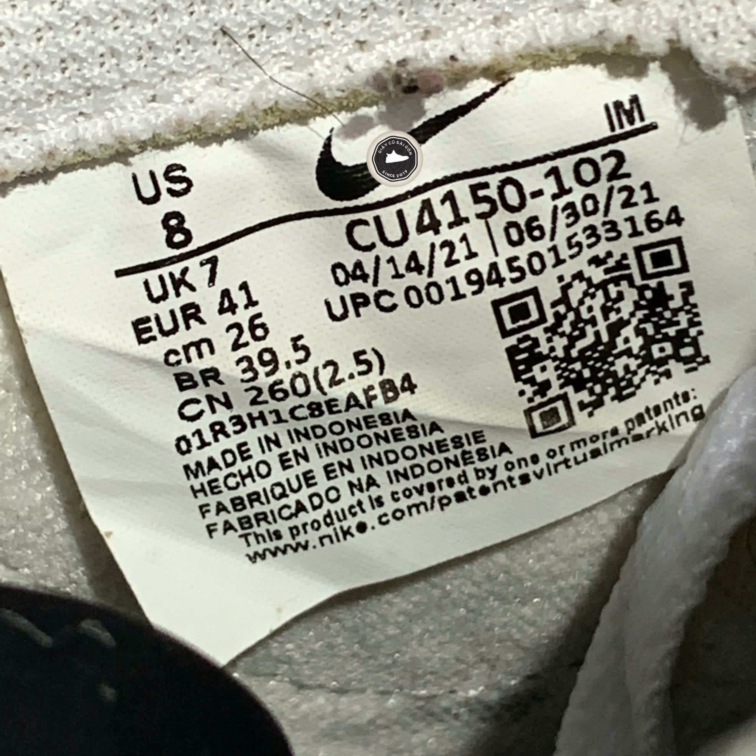 NIKE COURT LEGACY 'WHITE DESERT OCHRE' CU4150-102 SIZE 41 - GIÀY 2HAND CHÍNH HÃNG PVN17885