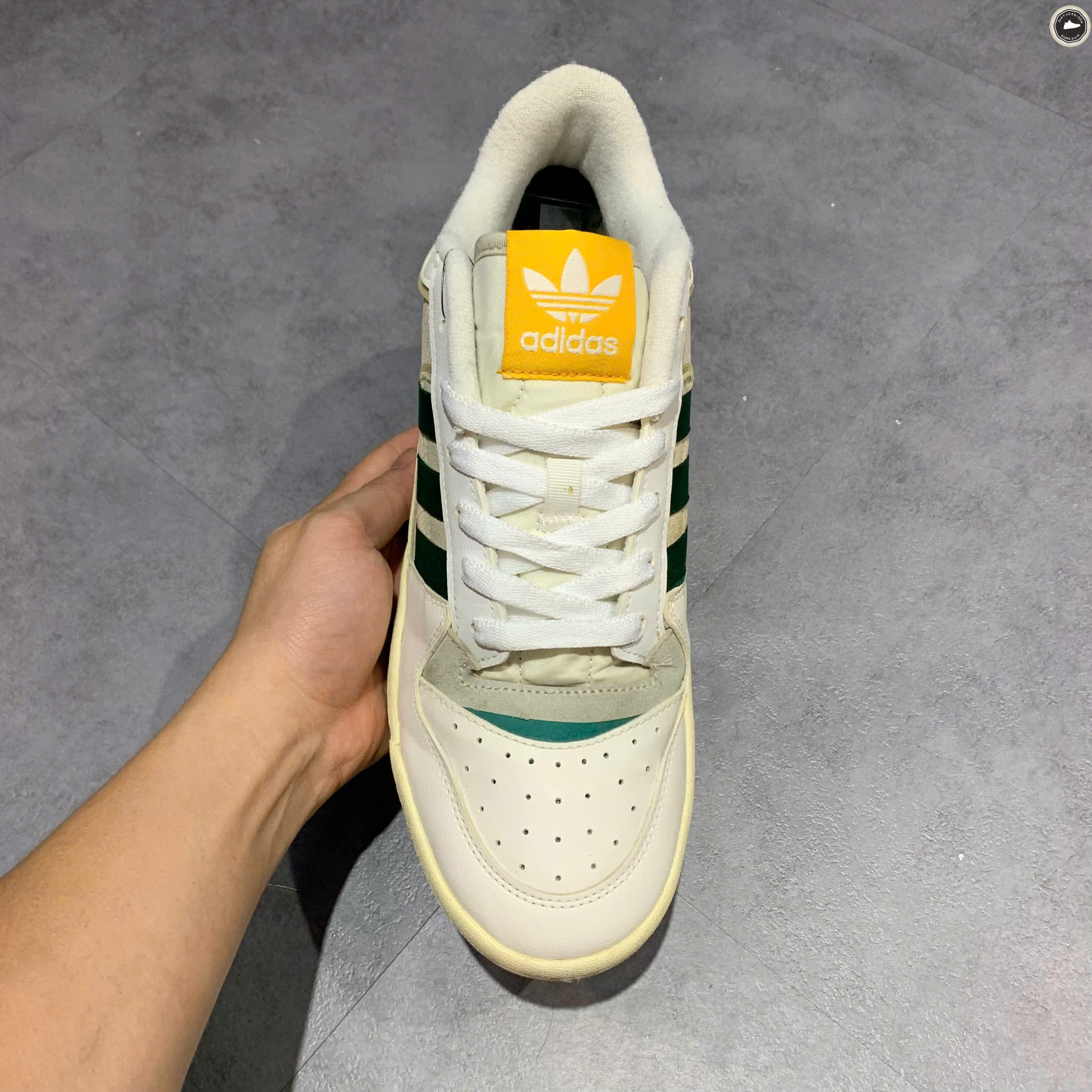 ADIDAS FORUM EXHIBIT LOW 'WHITE GREEN YELLOW' GW4360 SIZE 42 2/3 - GIÀY 2HAND CHÍNH HÃNG