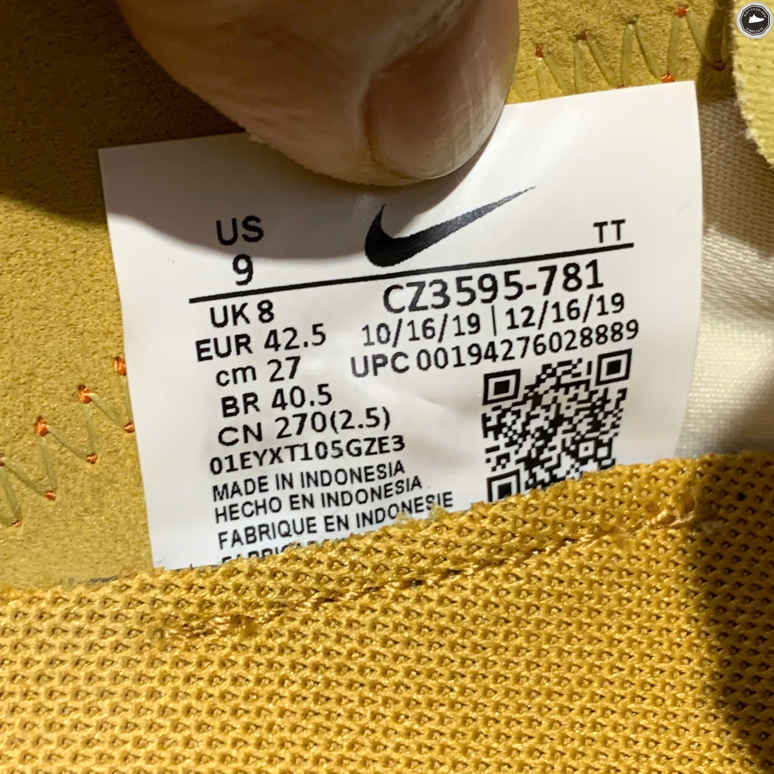 NIKE REACT ELEMENT 55 'CLUB GOLD' CZ3595-781 SIZE 42.5 - GIÀY 2HAND CHÍNH HÃNG