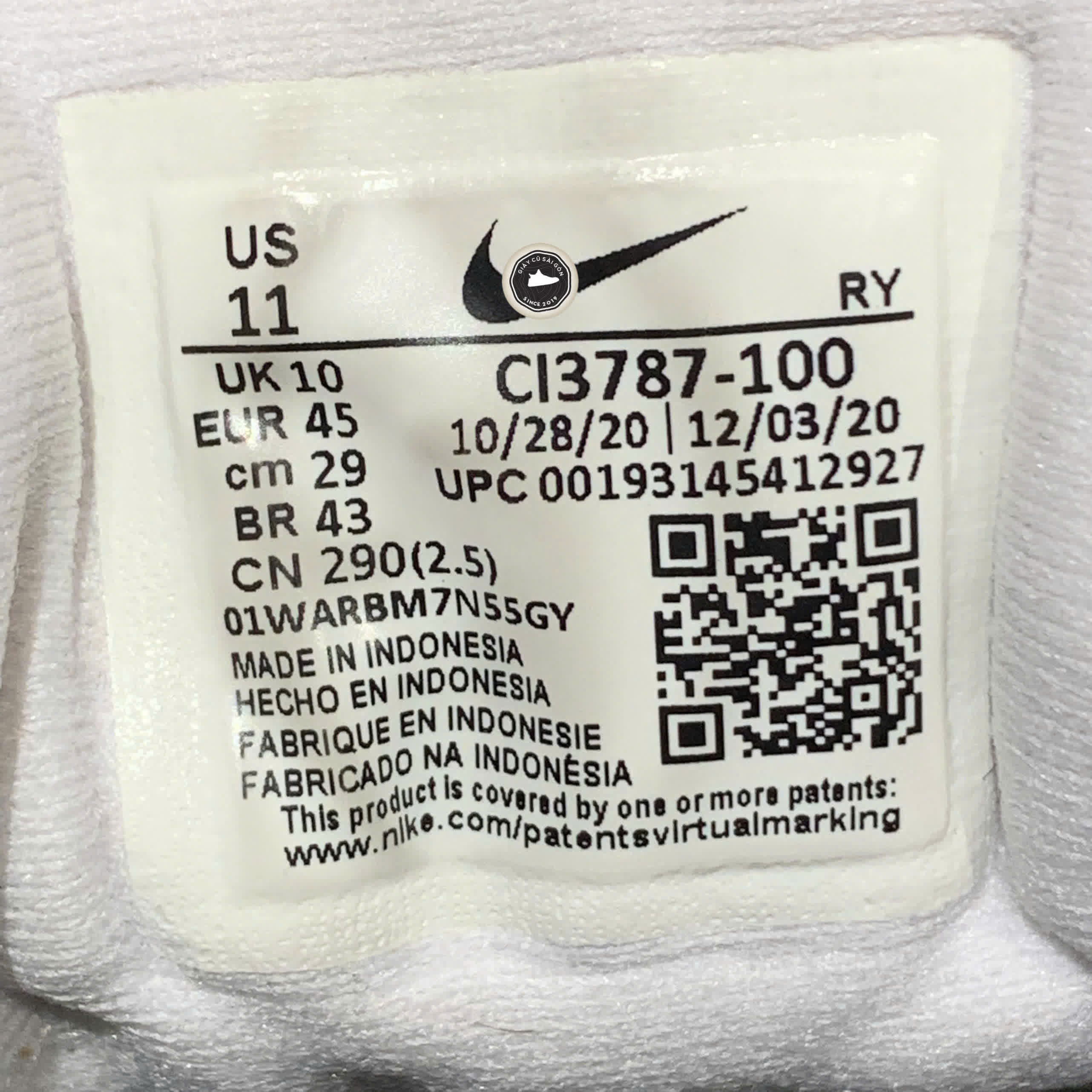 NIKE QUEST 2 'WHITE' CI3787-100 SIZE 45 - GIÀY 2HAND CHÍNH HÃNG PVN17880