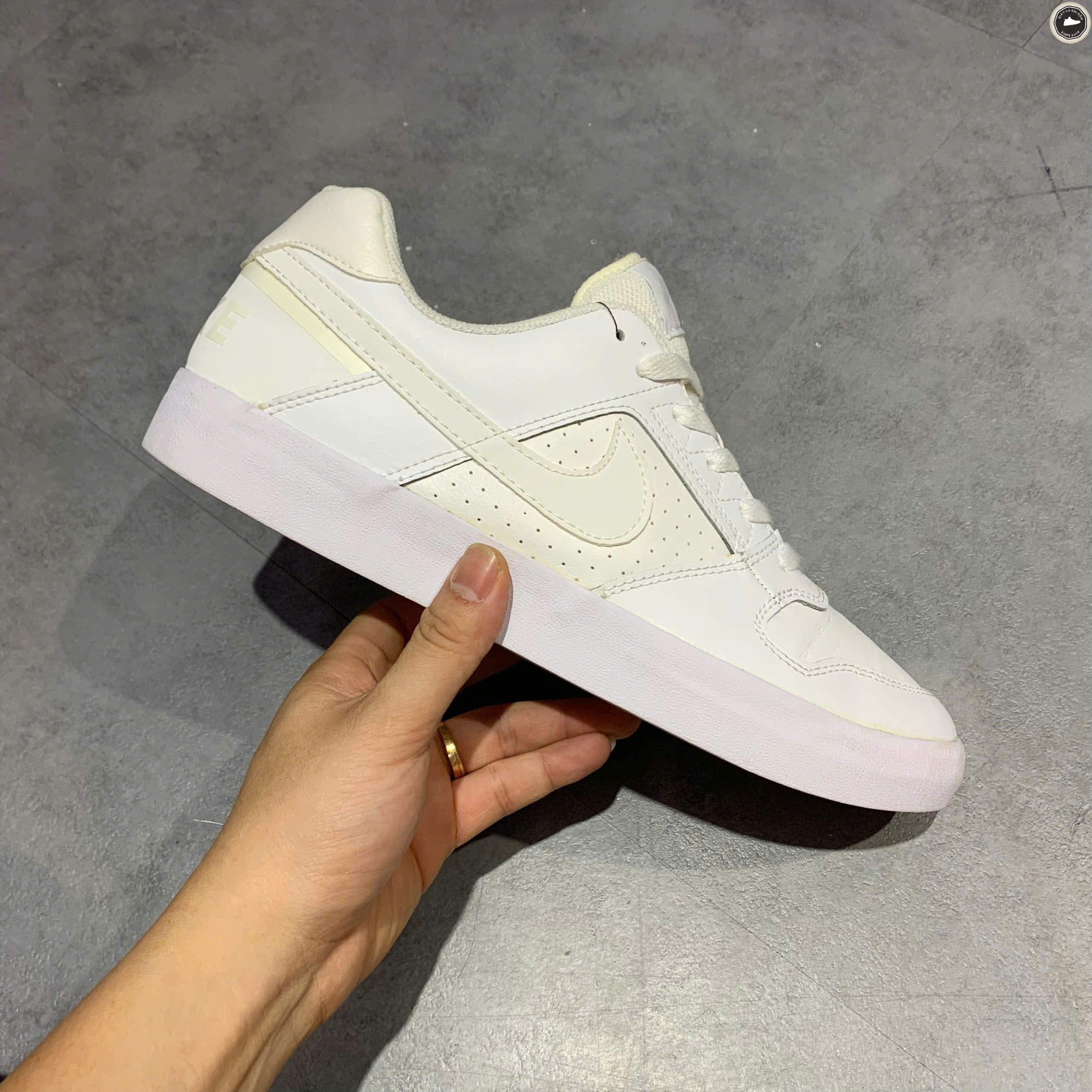 NIKE SB DELTA FORCE VULC 'TRIPLE WHITE' 942237-112 SIZE 44.5 - GIÀY 2HAND CHÍNH HÃNG