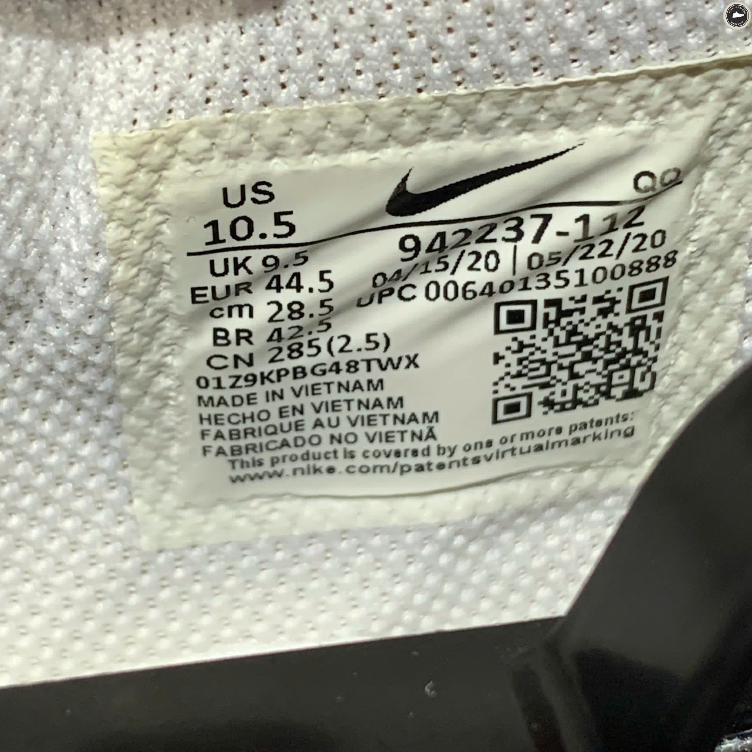 NIKE SB DELTA FORCE VULC 'TRIPLE WHITE' 942237-112 SIZE 44.5 - GIÀY 2HAND CHÍNH HÃNG