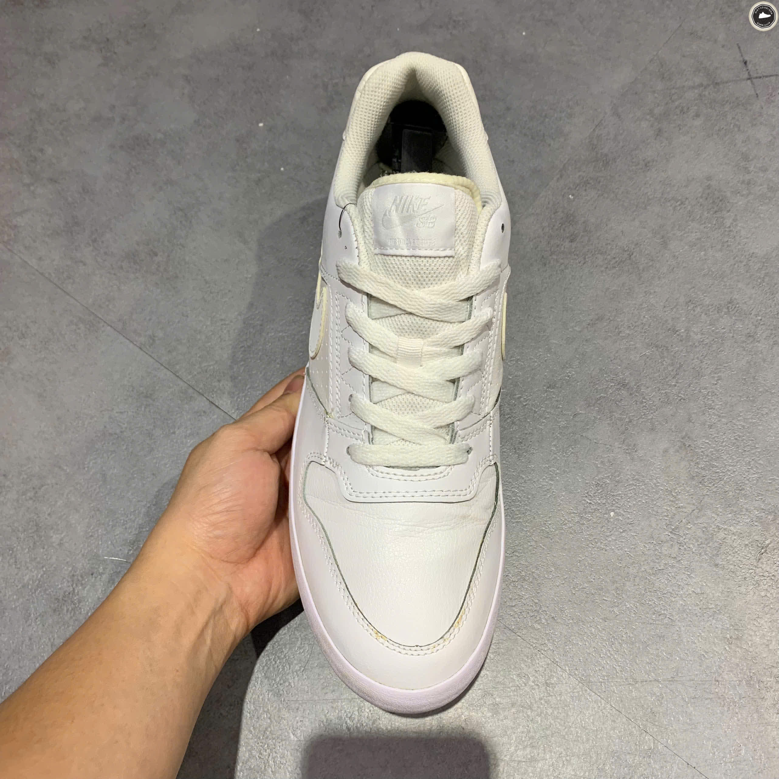 NIKE SB DELTA FORCE VULC 'TRIPLE WHITE' 942237-112 SIZE 44.5 - GIÀY 2HAND CHÍNH HÃNG
