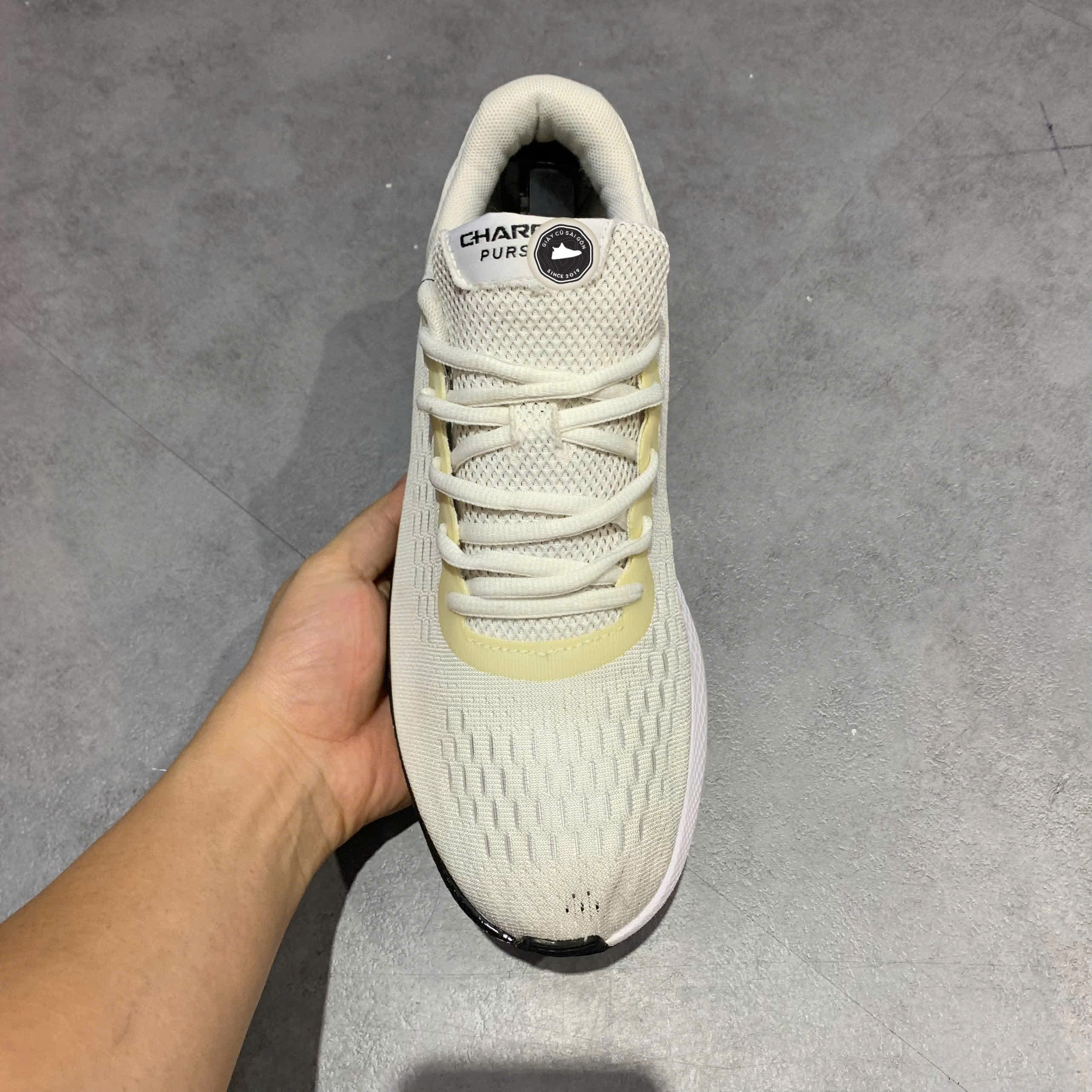 UNDER ARMOUR CHARGED PURSUIT 2 SE 'WHITE BLACK' 3023865-100 SIZE 43 - GIÀY 2HAND CHÍNH HÃNG PVN17796
