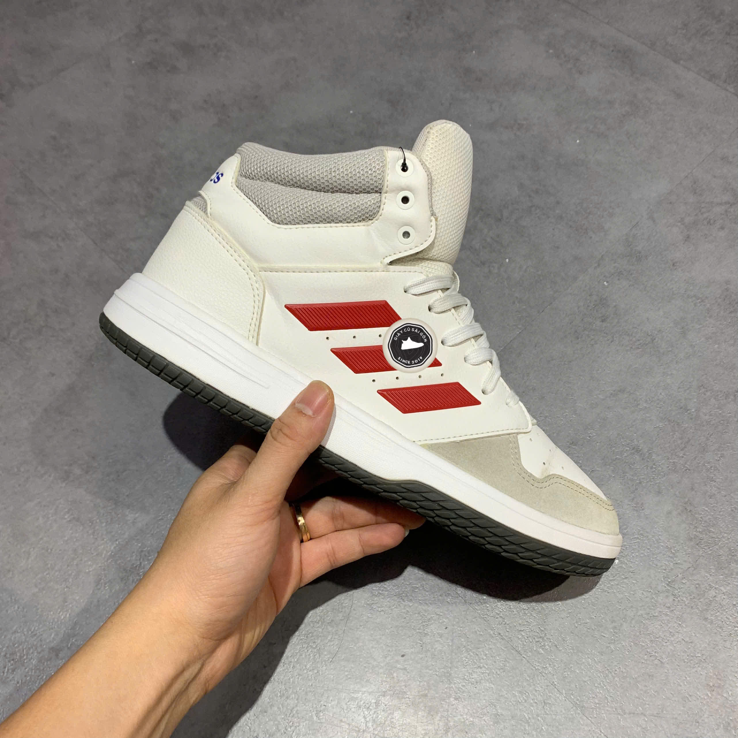 ADIDAS NEO GAMETAKER 'WHITE GRAY RED' EH2558 SIZE 42 2/3 - GIÀY 2HAND CHÍNH HÃNG PVN17834