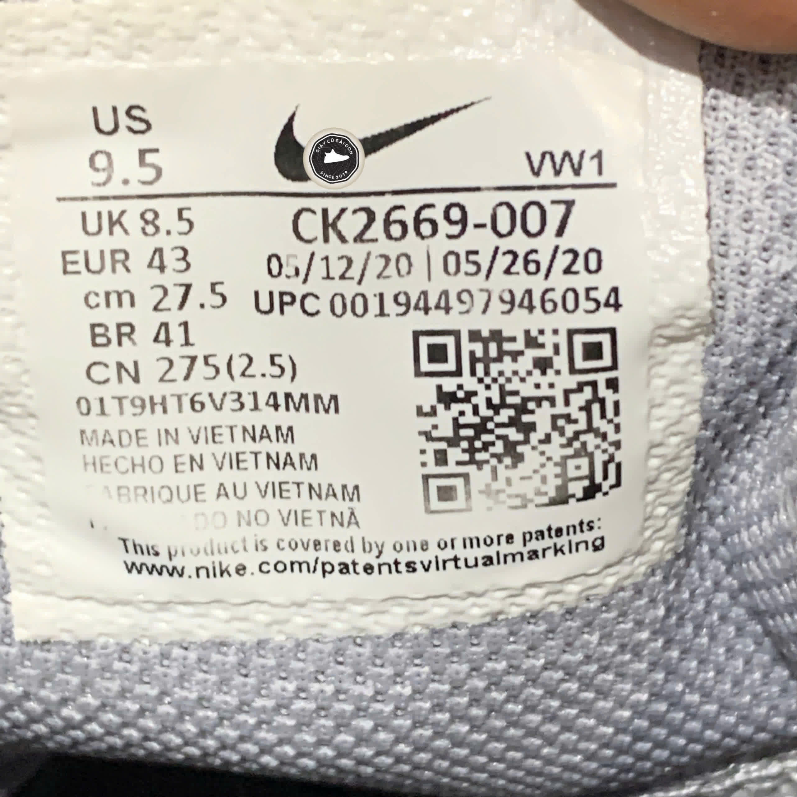 Giày 2hand NIKE RENEW ELAVATE METALLIC SILVER GOLD CK2669-00 SIZE 43 pvn17855