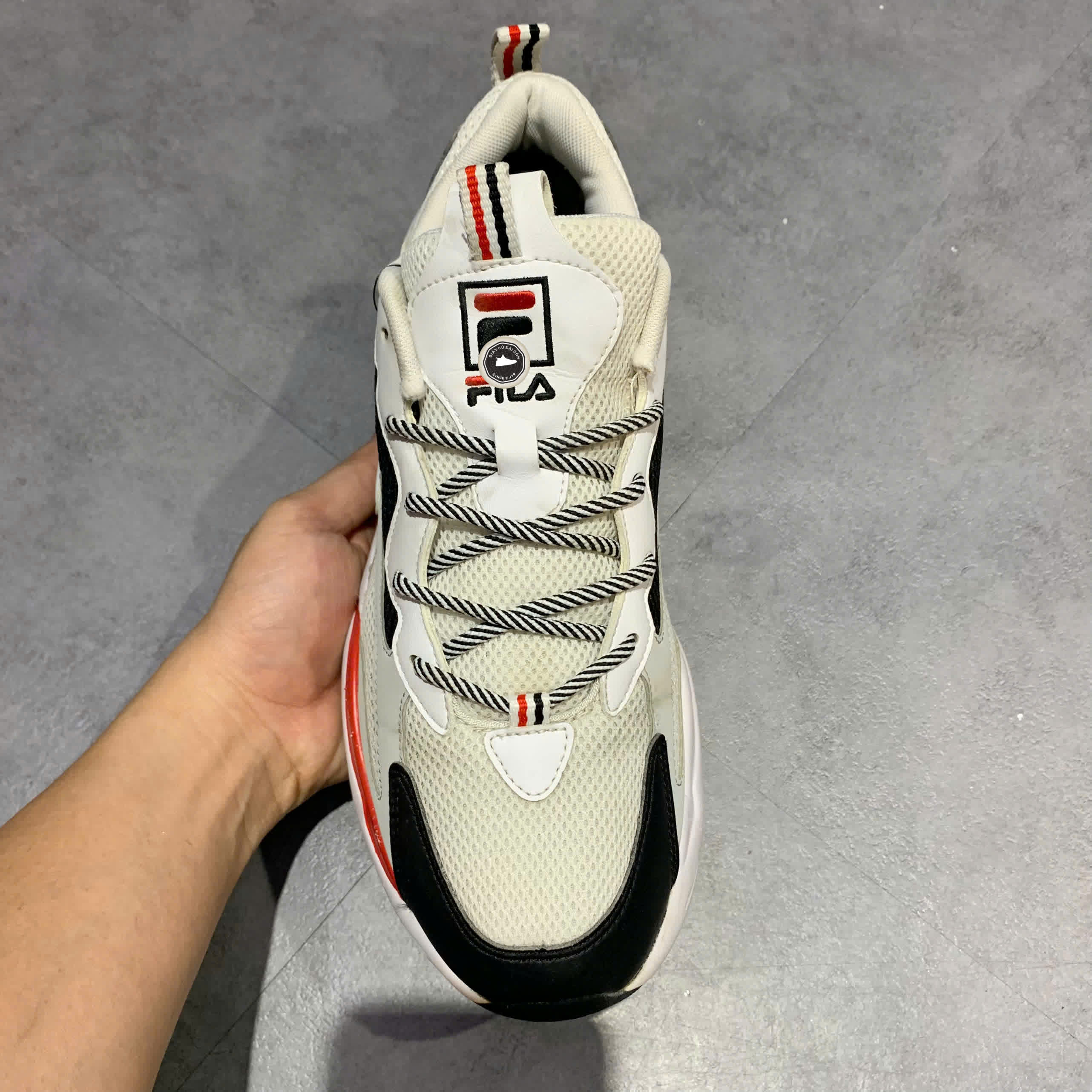GIÀY FILA F12M941140ABW SIZE 40.5 - GIÀY 2HAND CHÍNH HÃNG