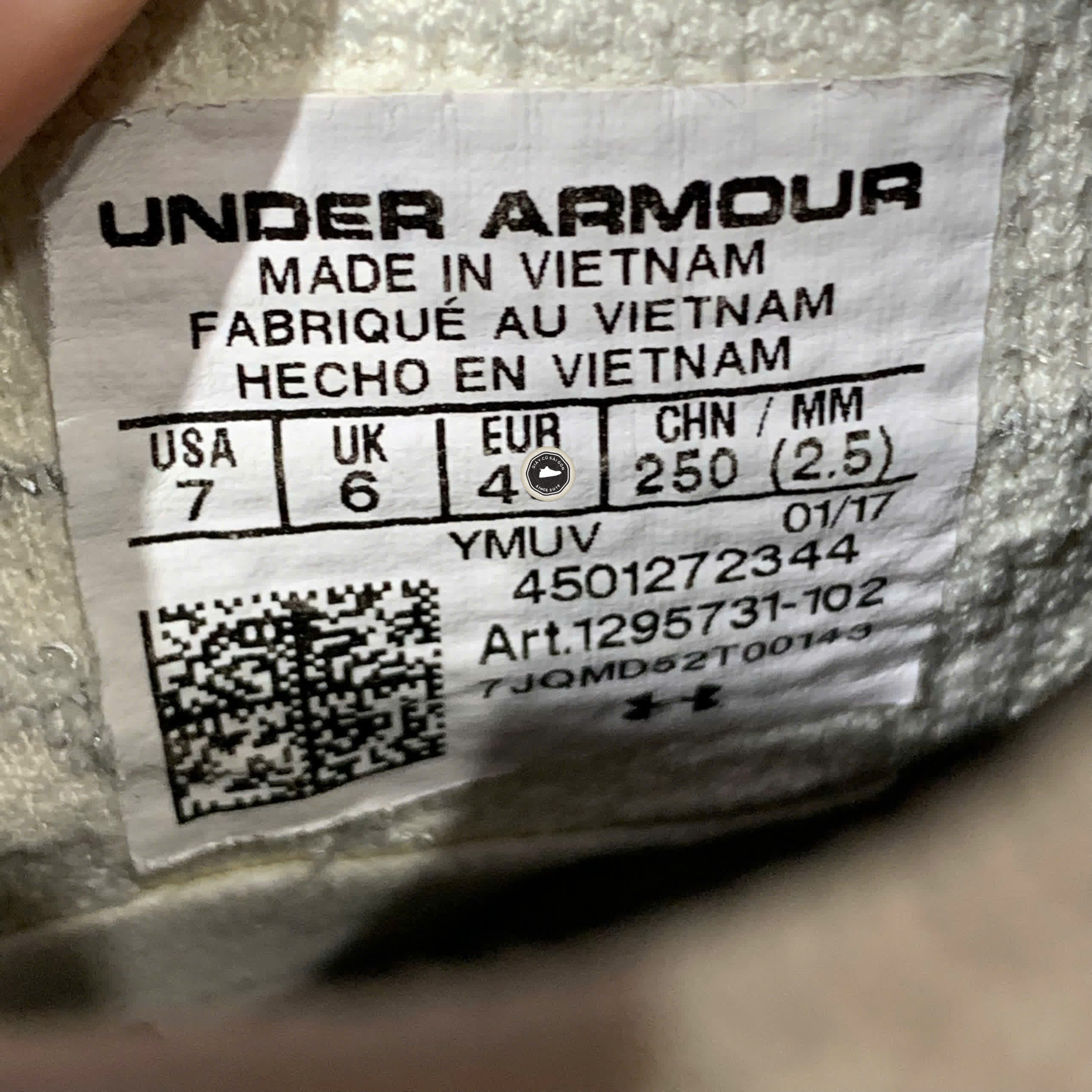 GIÀY UNDER ARMOUR HIGHLIGHT DELTA 2 1295731-102 SIZE 40 - GIÀY 2HAND CHÍNH HÃNG PVN17992