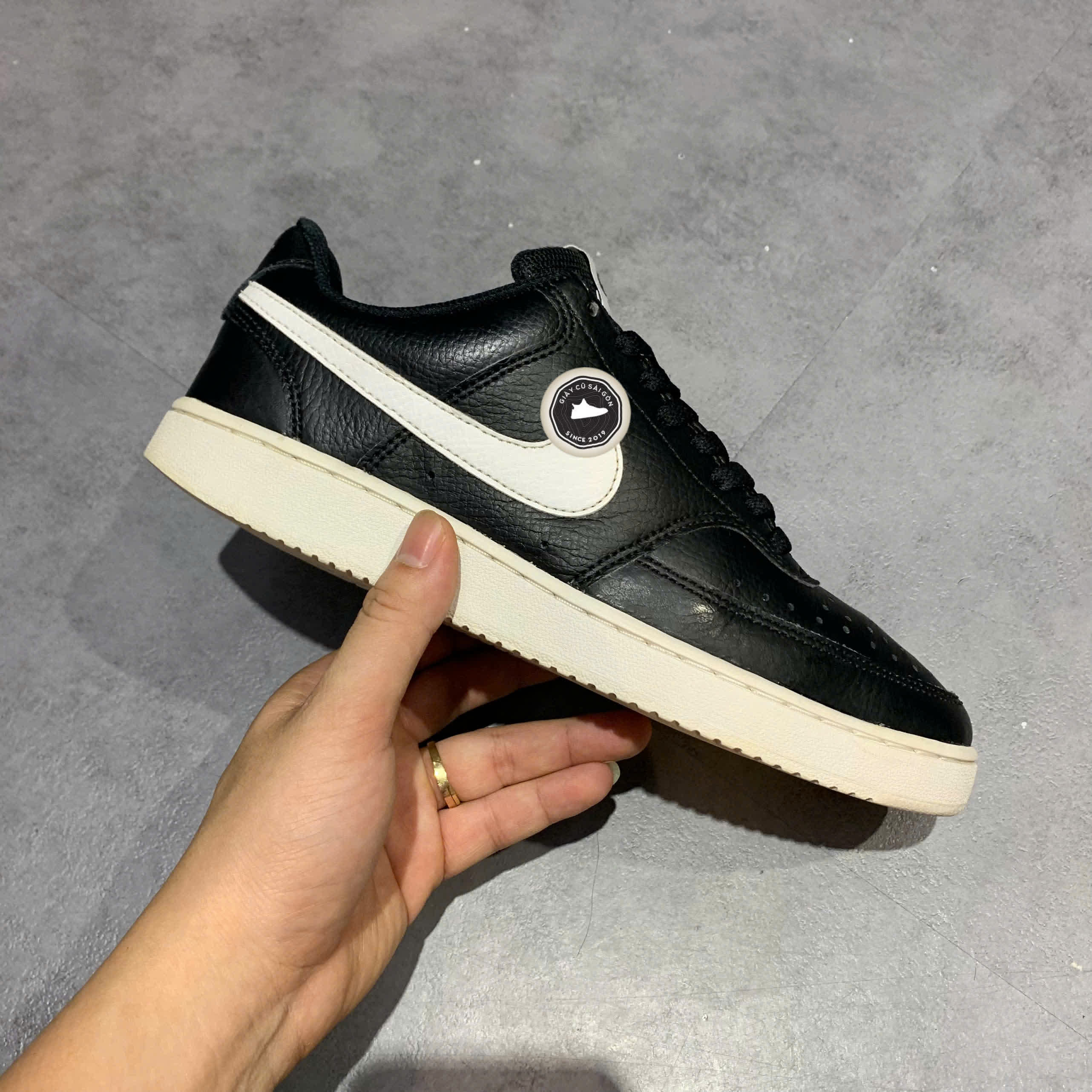 NIKE COURT VISION LOW 'BLACK WHITE' – CD5434-001 – GIÀY 2HAND CHÍNH HÃNG