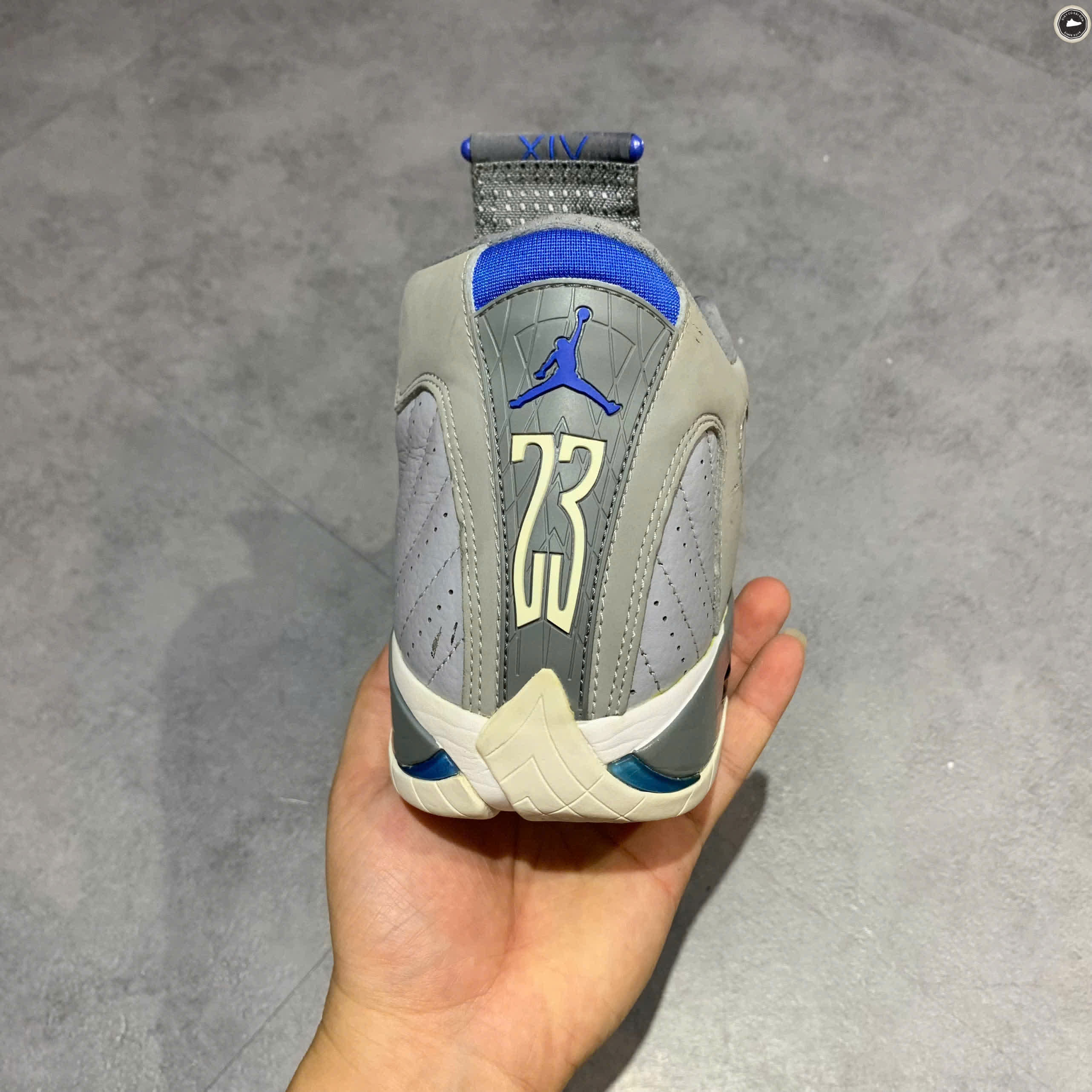 NIKE AIR JORDAN 14 RETRO 'WOLF GREY' 487471-004 SIZE 41 - GIÀY 2HAND CHÍNH HÃNG PVN17953