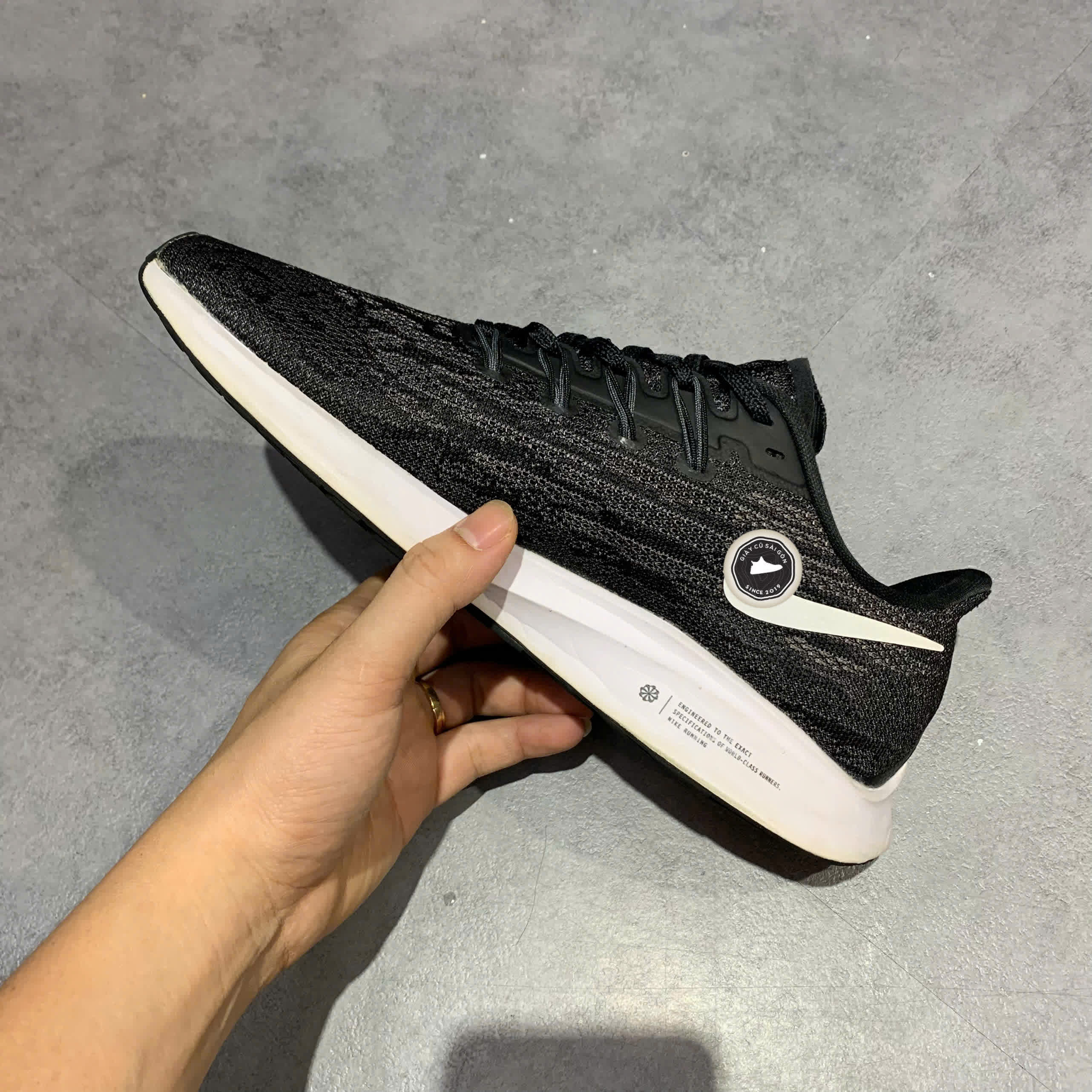 NIKE AIR ZOOM PEGASUS 36 'BLACK/WHITE-THUNDER GREY' – AQ2203-002 – GIÀY 2HAND CHÍNH HÃNG
