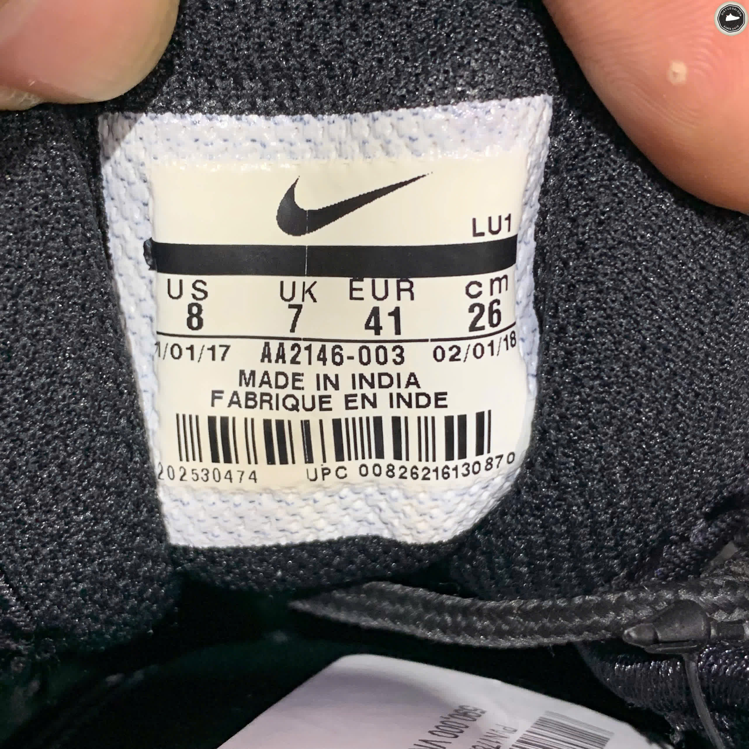 NIKE AIR MAX AXIS 'BLACK WHITE' AA2146-003 SIZE 41 - GIÀY 2HAND CHÍNH HÃNG PVN17826