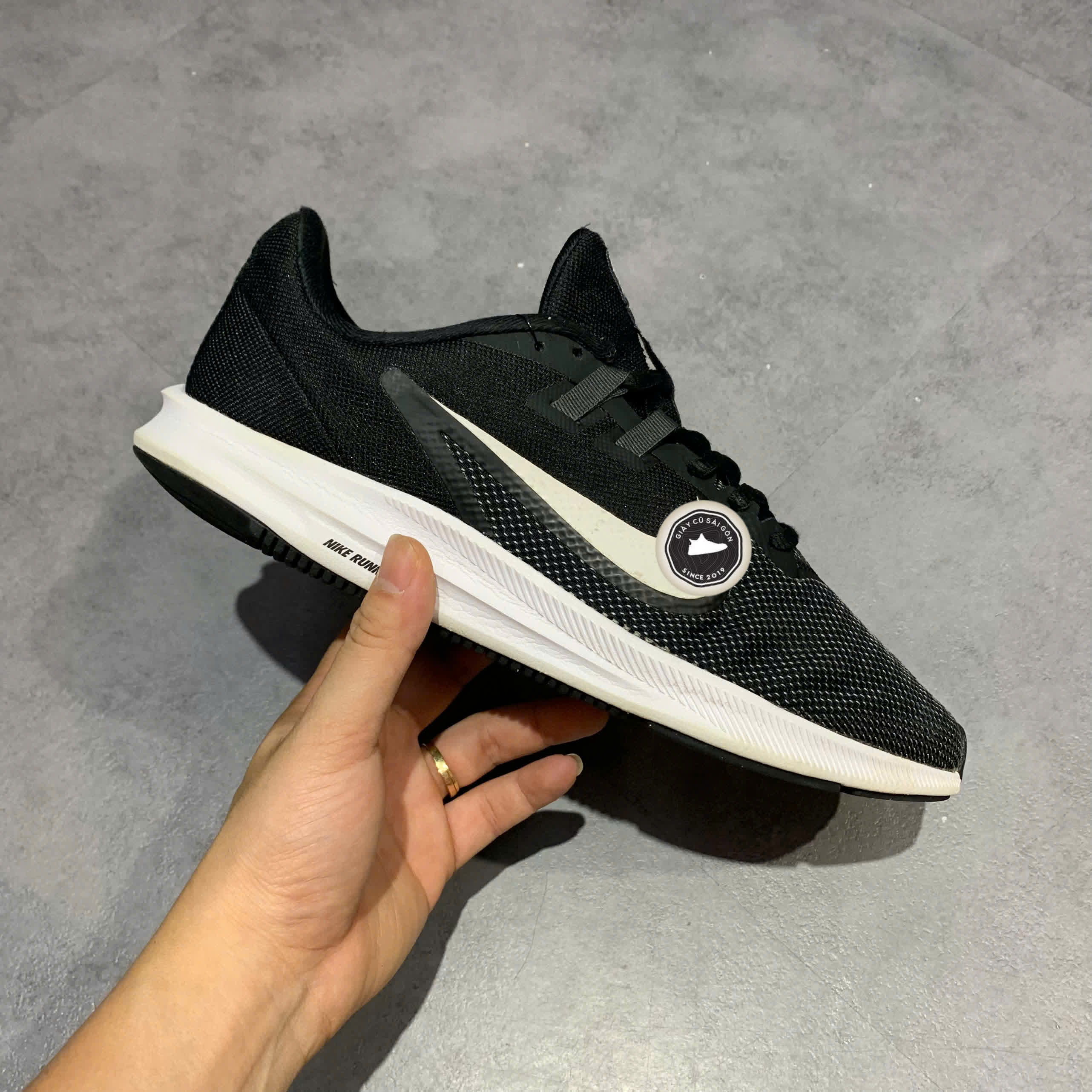 NIKE DOWNSHIFTER 9 'BLACK/WHITE-ANTHRACITE' – AQ7481-002 – GIÀY 2HAND CHÍNH HÃNG