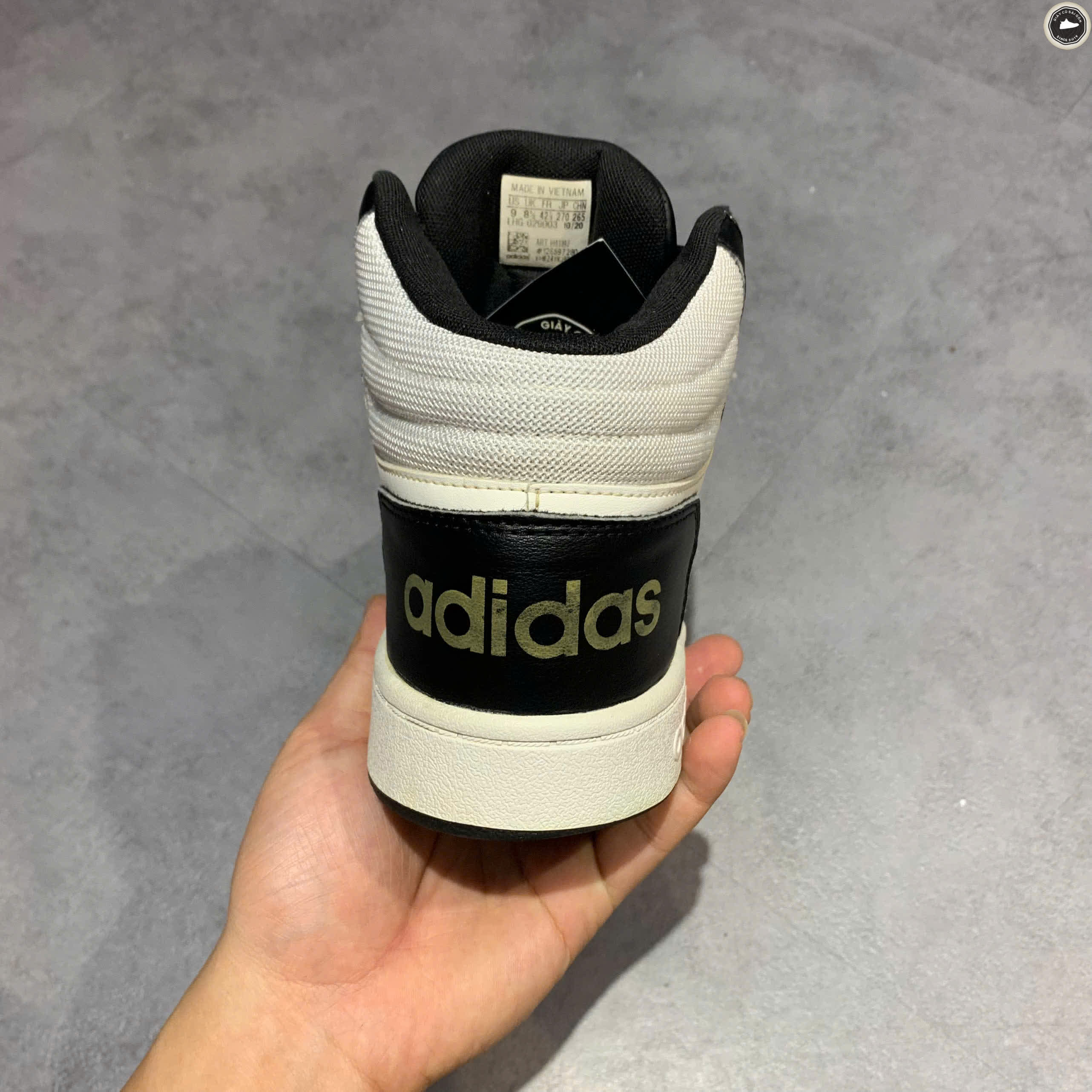 ADIDAS NEO HOOPS 2.0 MID H01197 SIZE 42 2/3 - GIÀY 2HAND CHÍNH HÃNG