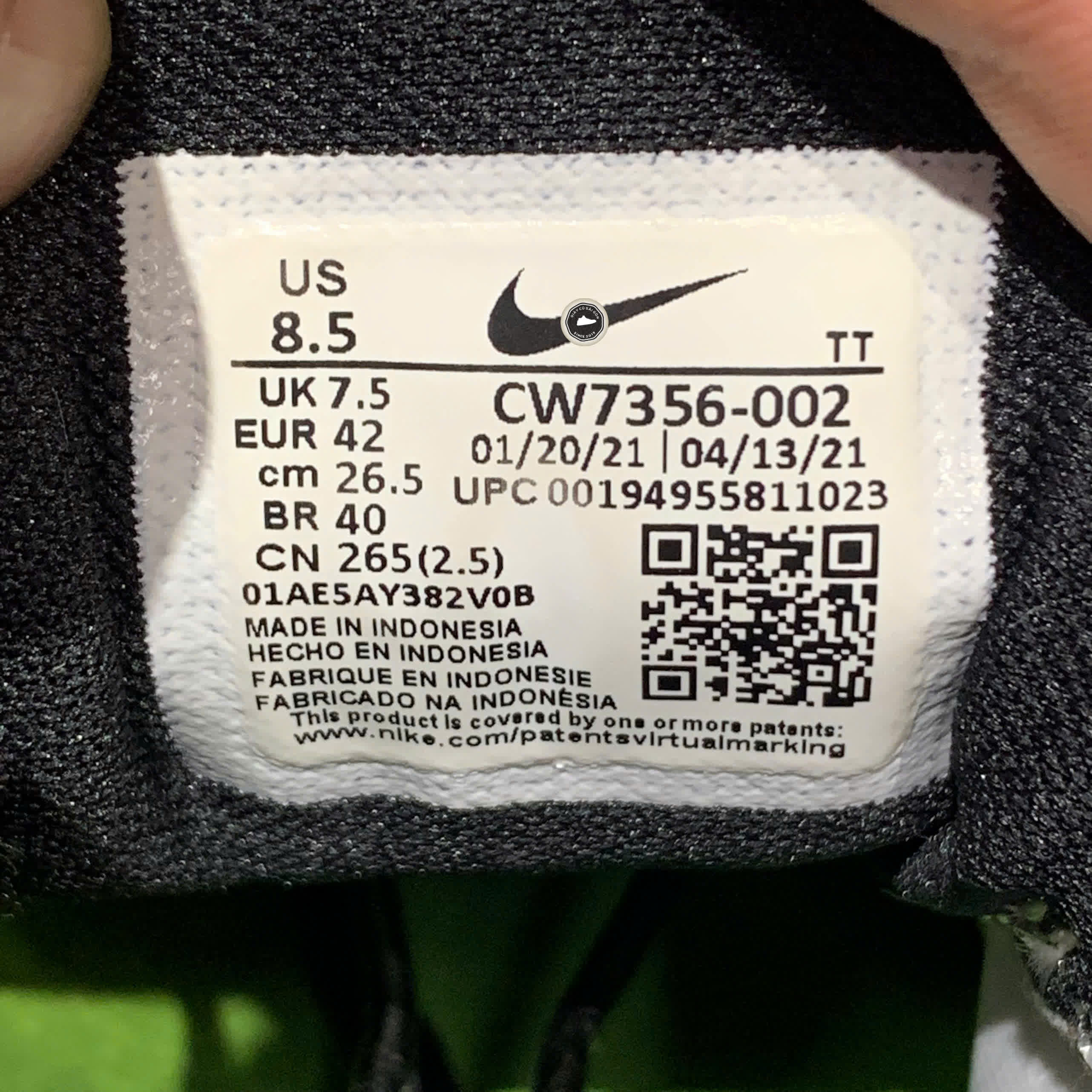 NIKE AIR ZOOM PEGASUS 38 CW7356-002 SIZE 42 - GIÀY 2HAND CHÍNH HÃNG PVN17986