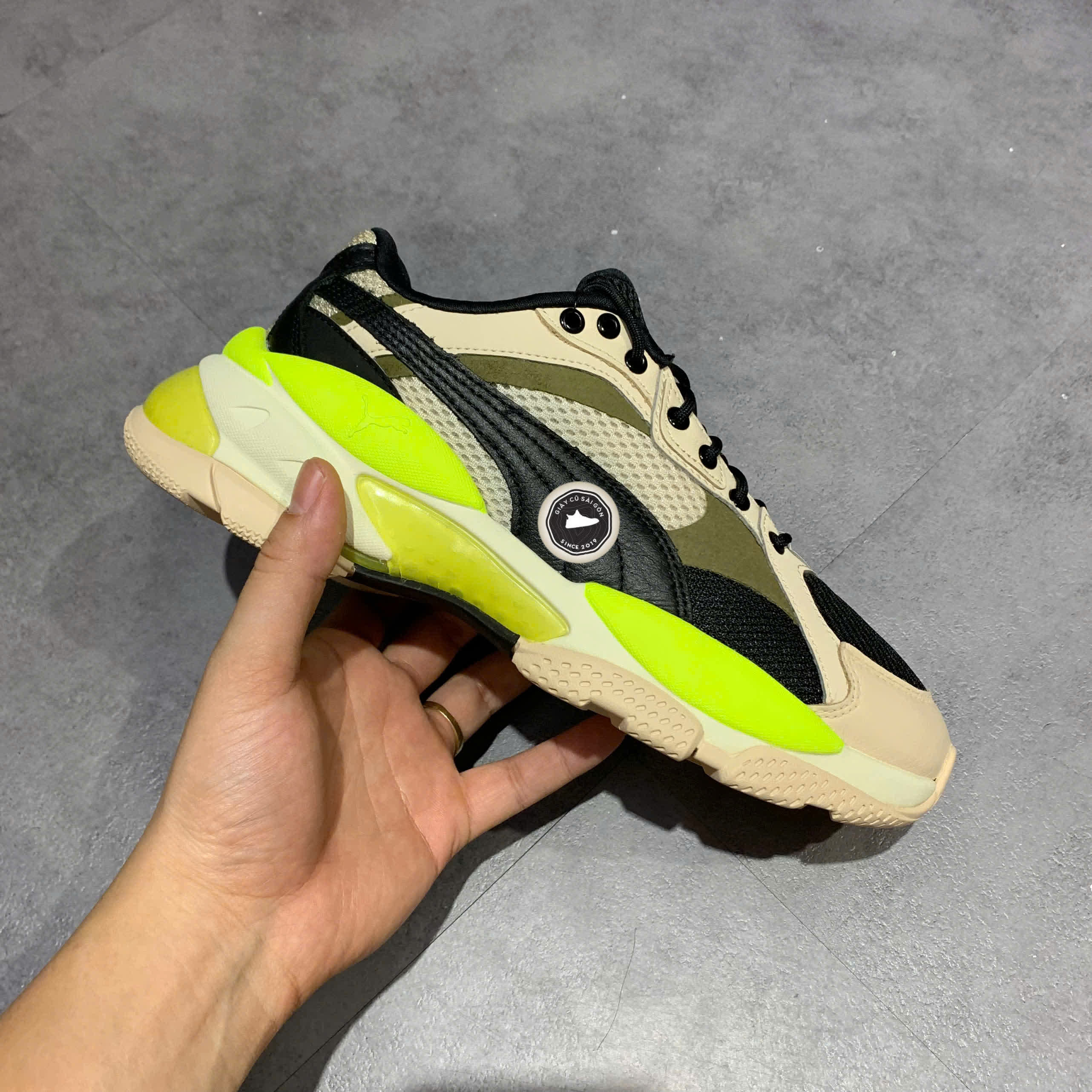 GIÀY PUMA LQDCELL EPSILON CREAMWHITE YELLOW 371909 04 SIZE 38 – GIÀY 2HAND CHÍNH HÃNG