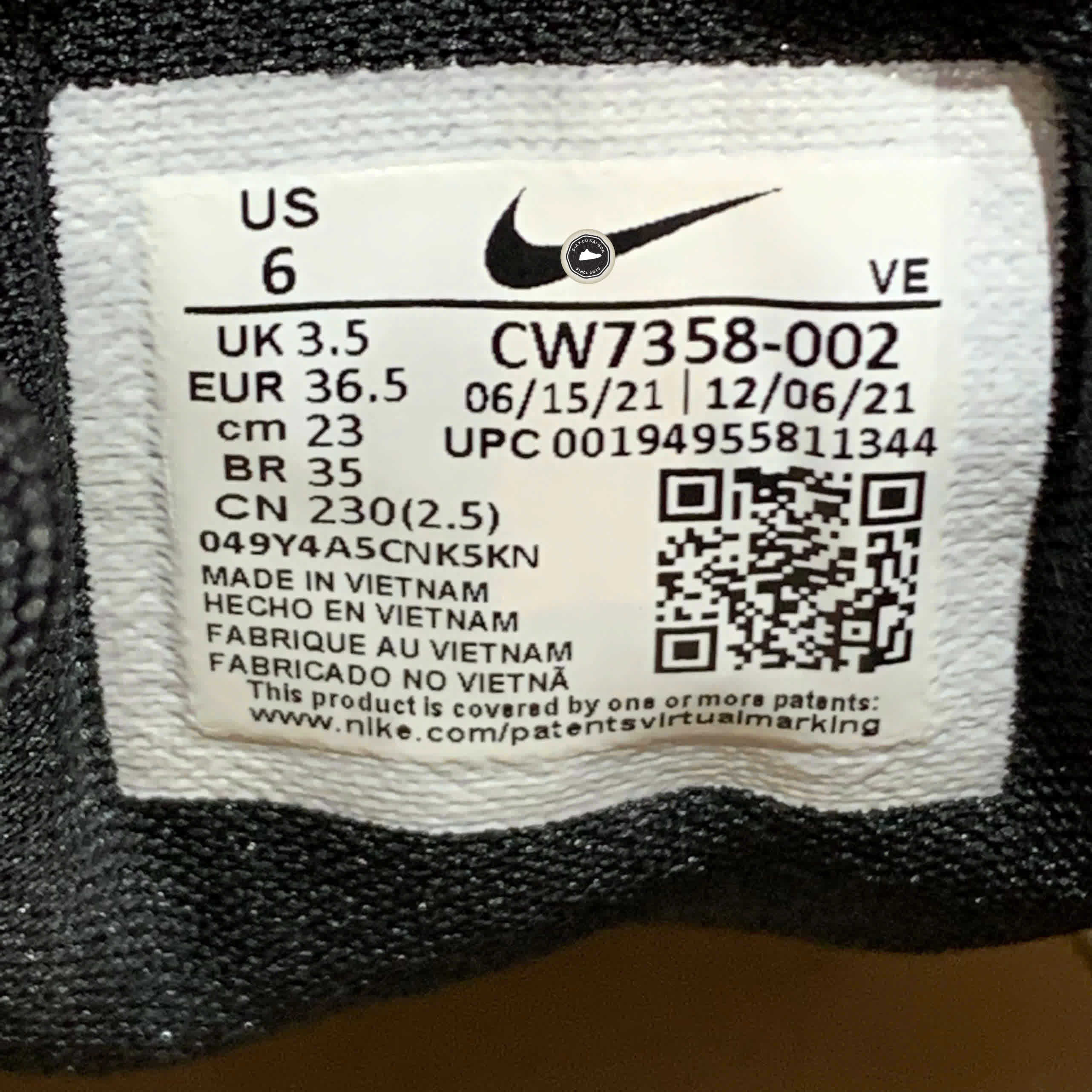 NIKE AIR ZOOM PEGASUS 38 CW7358-002 - SIZE 36.5 - GIÀY 2HAND CHÍNH HÃNG