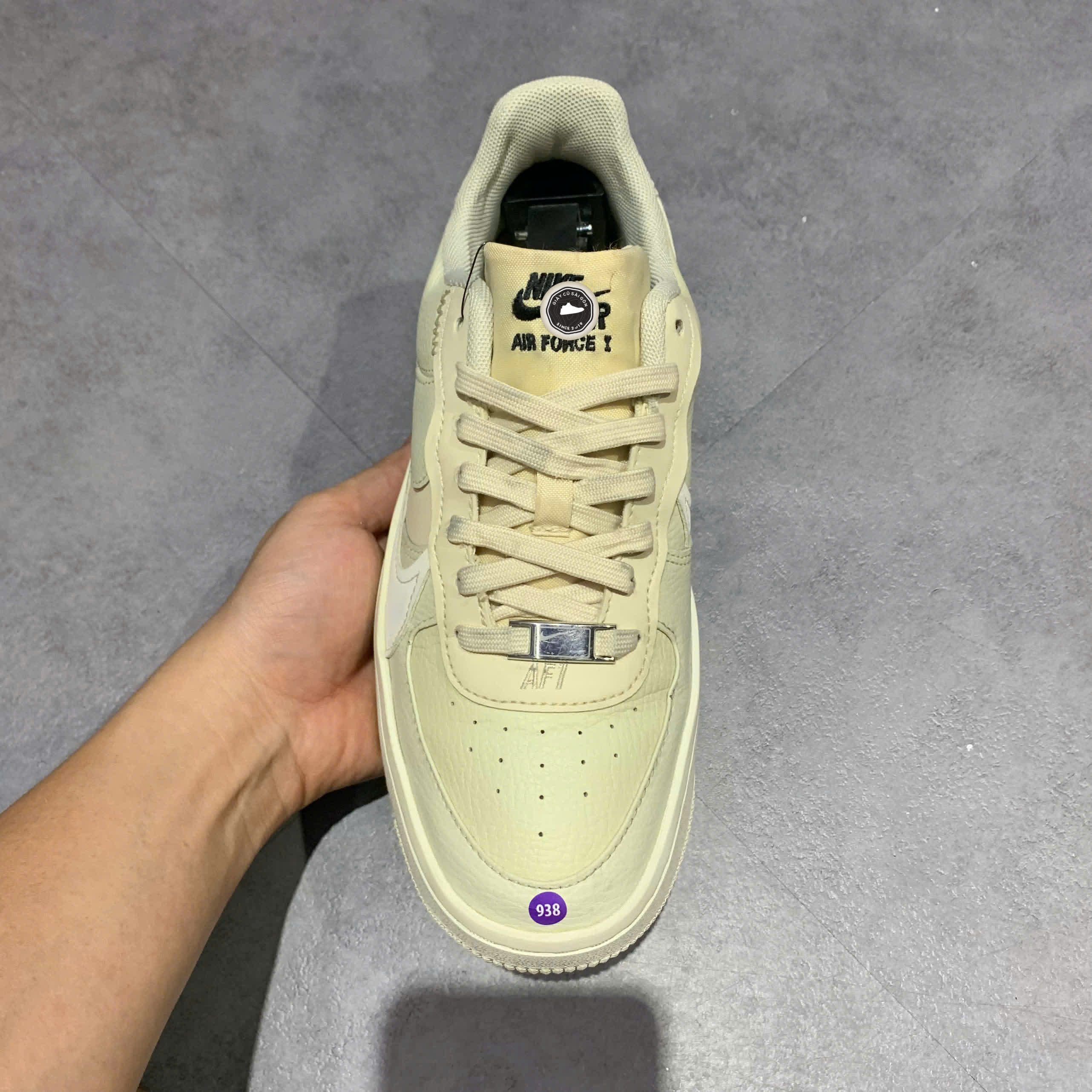 NIKE AIR FORCE 1 PLT.AF.ORM FOSSIL – DJ9946 200 – SIZE 38 – GIÀY 2HAND CHÍNH HÃNG