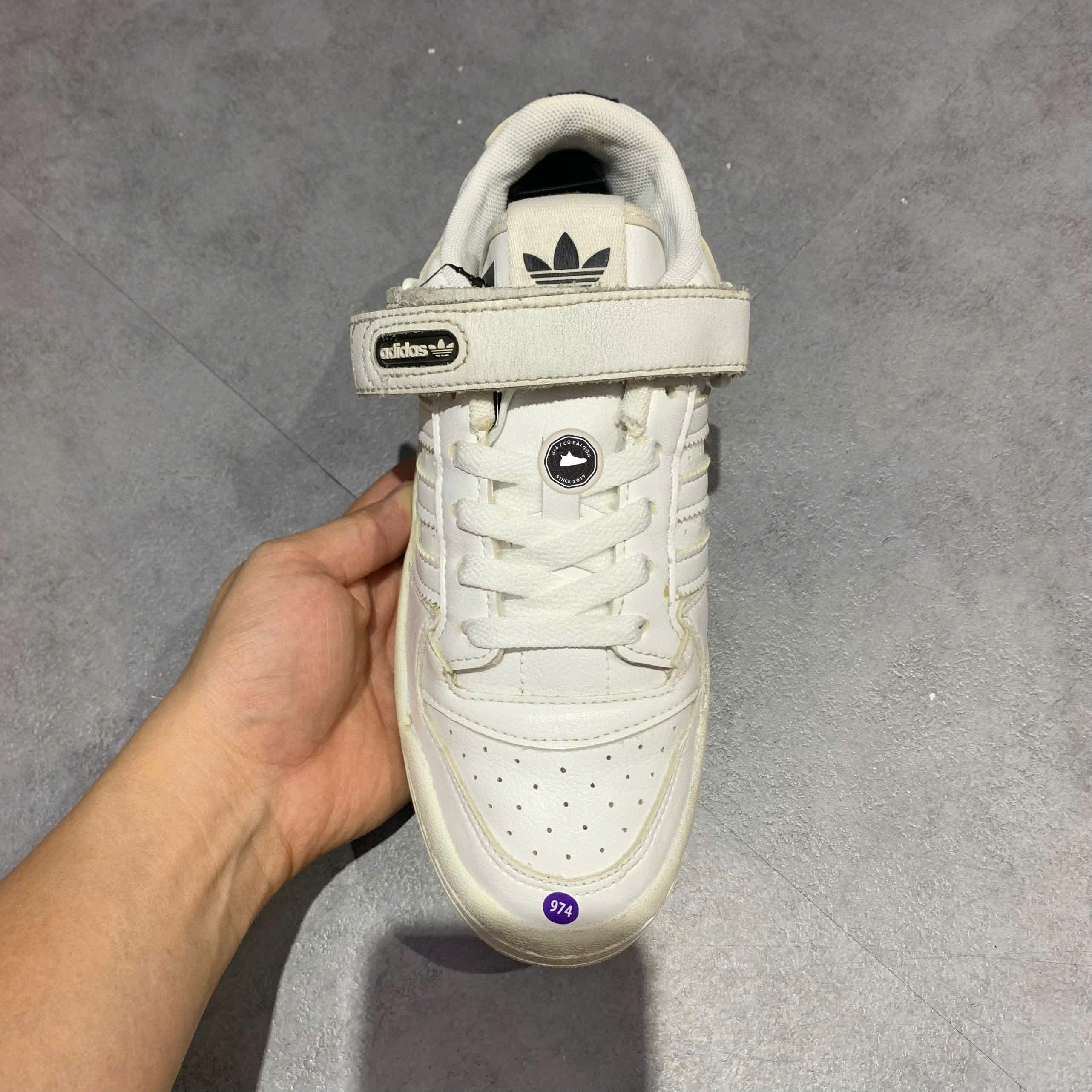 ADIDAS FORUM LOW WHITE BLACK GZ0813 SIZE 38 - GIÀY 2HAND CHÍNH HÃNG