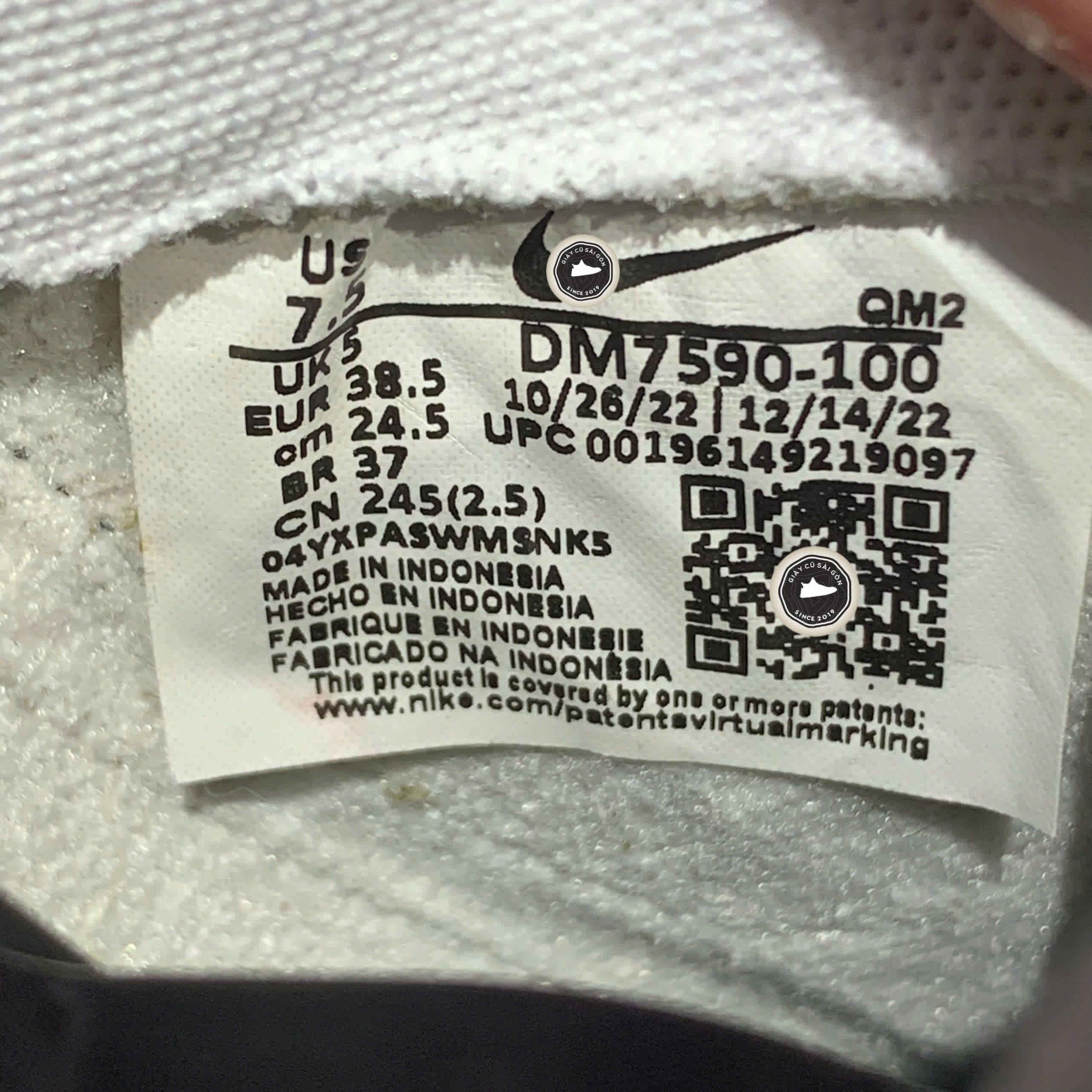 GIÀY NIKE COURT LEGACY LIFT DM7590-100 SIZE 38.5 – GIÀY 2HAND CHÍNH HÃNG