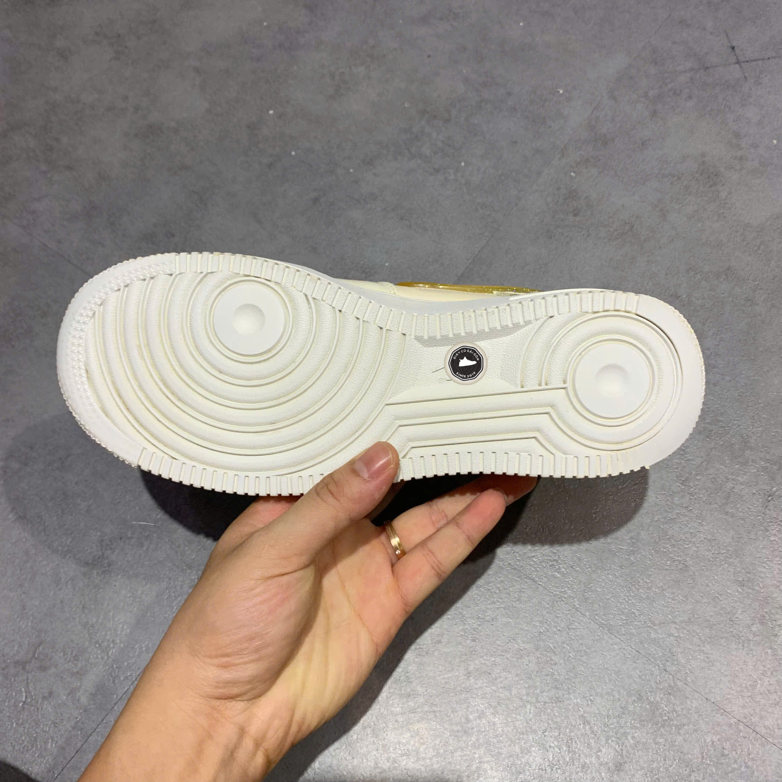 NIKE AIR FORCE 1 LOW JELLY PUFF PALE IVORY AH6827 100 SIZE 38 - GIÀY 2HAND CHÍNH HÃNG