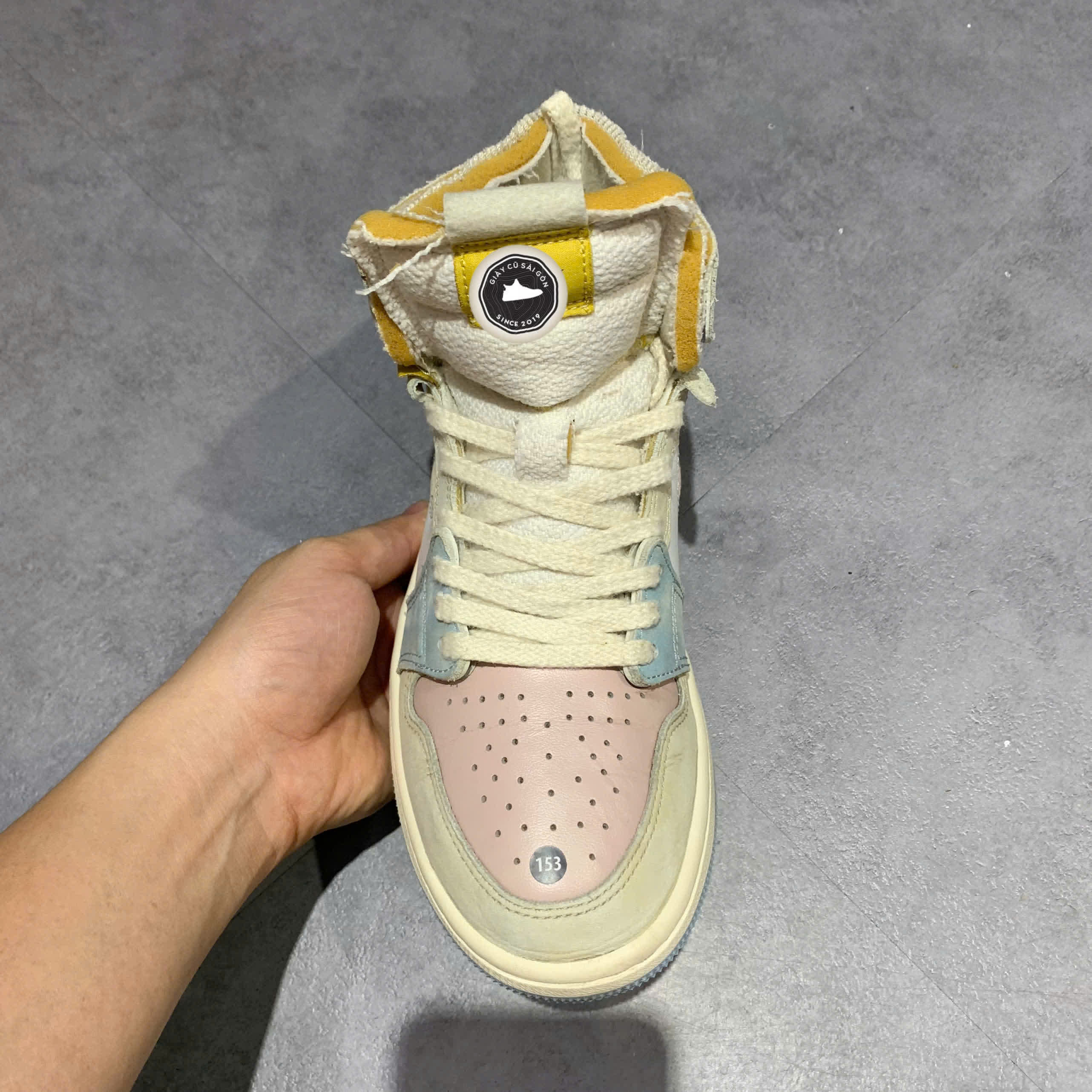 AIR JORDAN 1 HIGH ZOOM AIR CMFT 'PINK OXFORD PLUM FOG' SIZE 36.5 - GIÀY 2HAND CHÍNH HÃNG