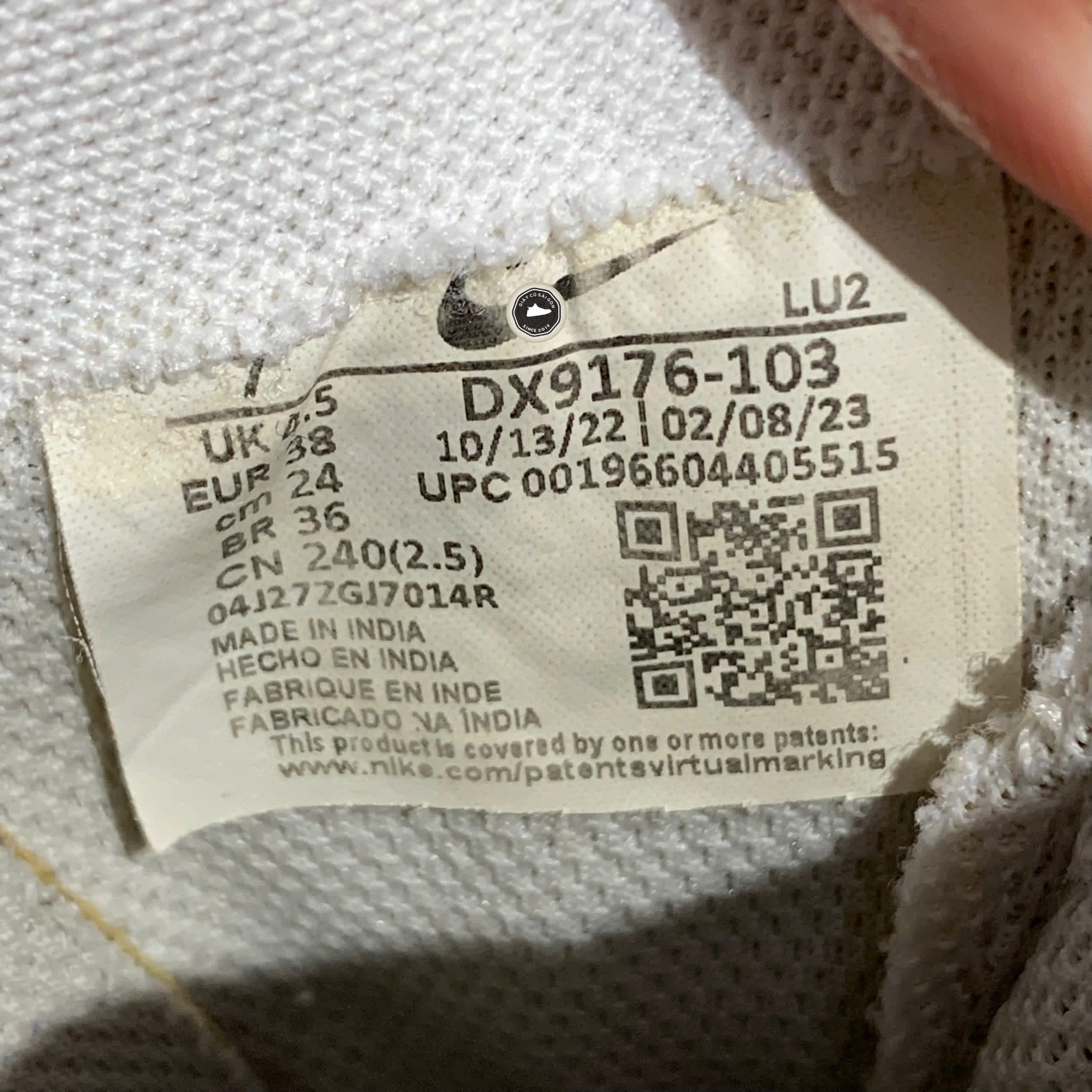 NIKE GAMMA FORCE DX9176 103 SIZE 38 - GIÀY 2HAND CHÍNH HÃNG