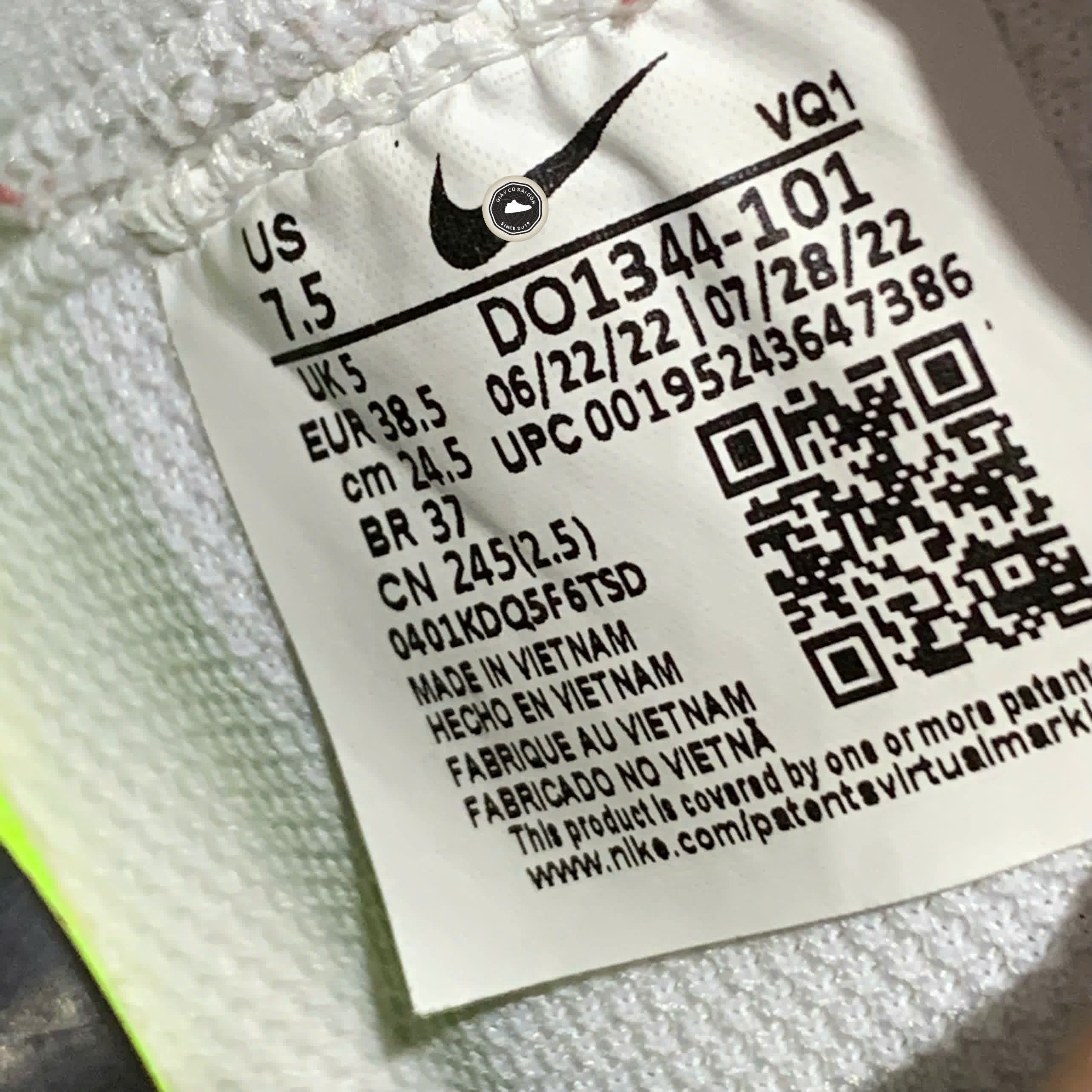 NIKE BLAZER MID '77 NEXT NATURE DO1344 101 SIZE 38.5 - GIÀY 2HAND CHÍNH HÃNG