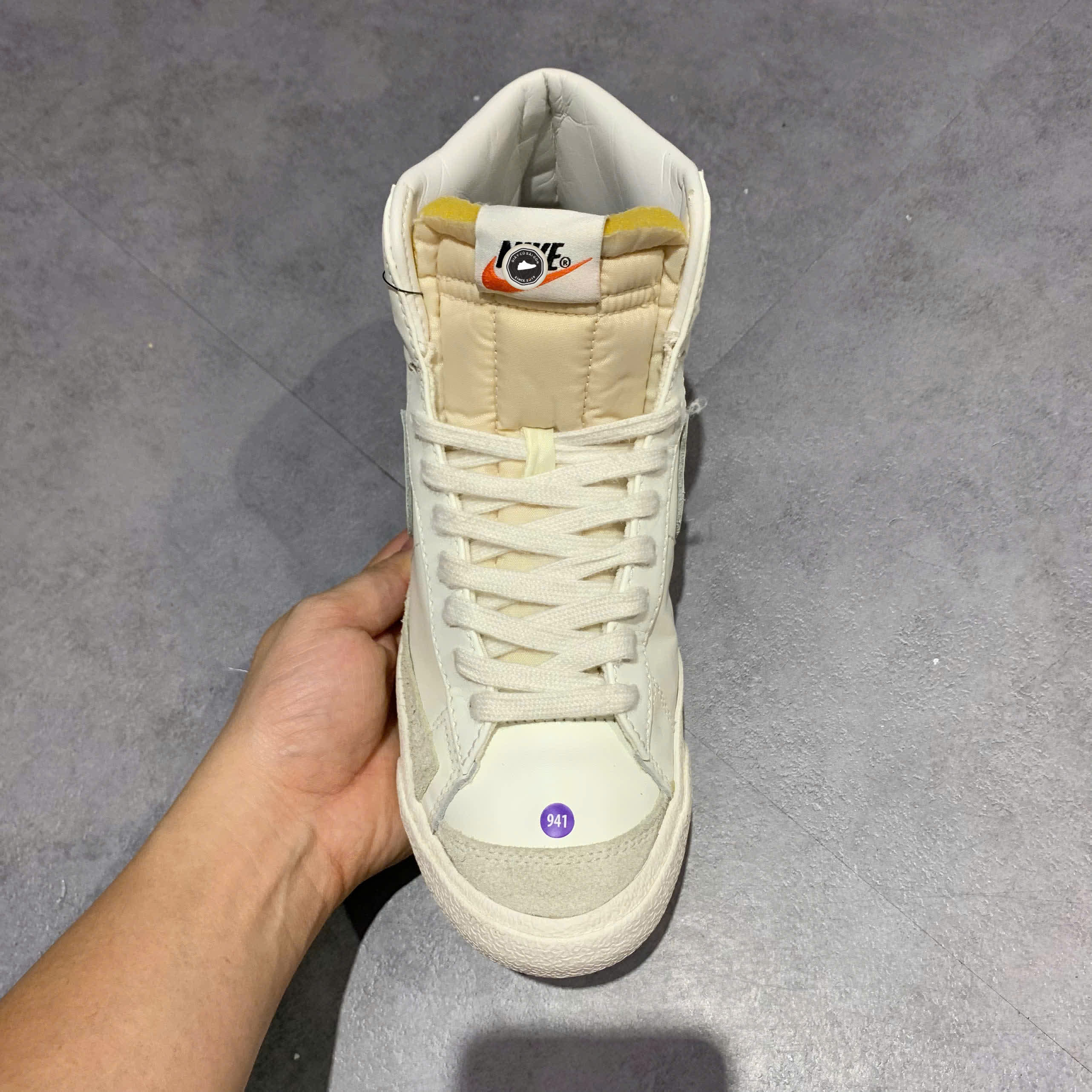 GIÀY NIKE BLAZER MID '77 VINTAGE SAIL LIGHT BONE CZ1055-120 SIZE 38.5