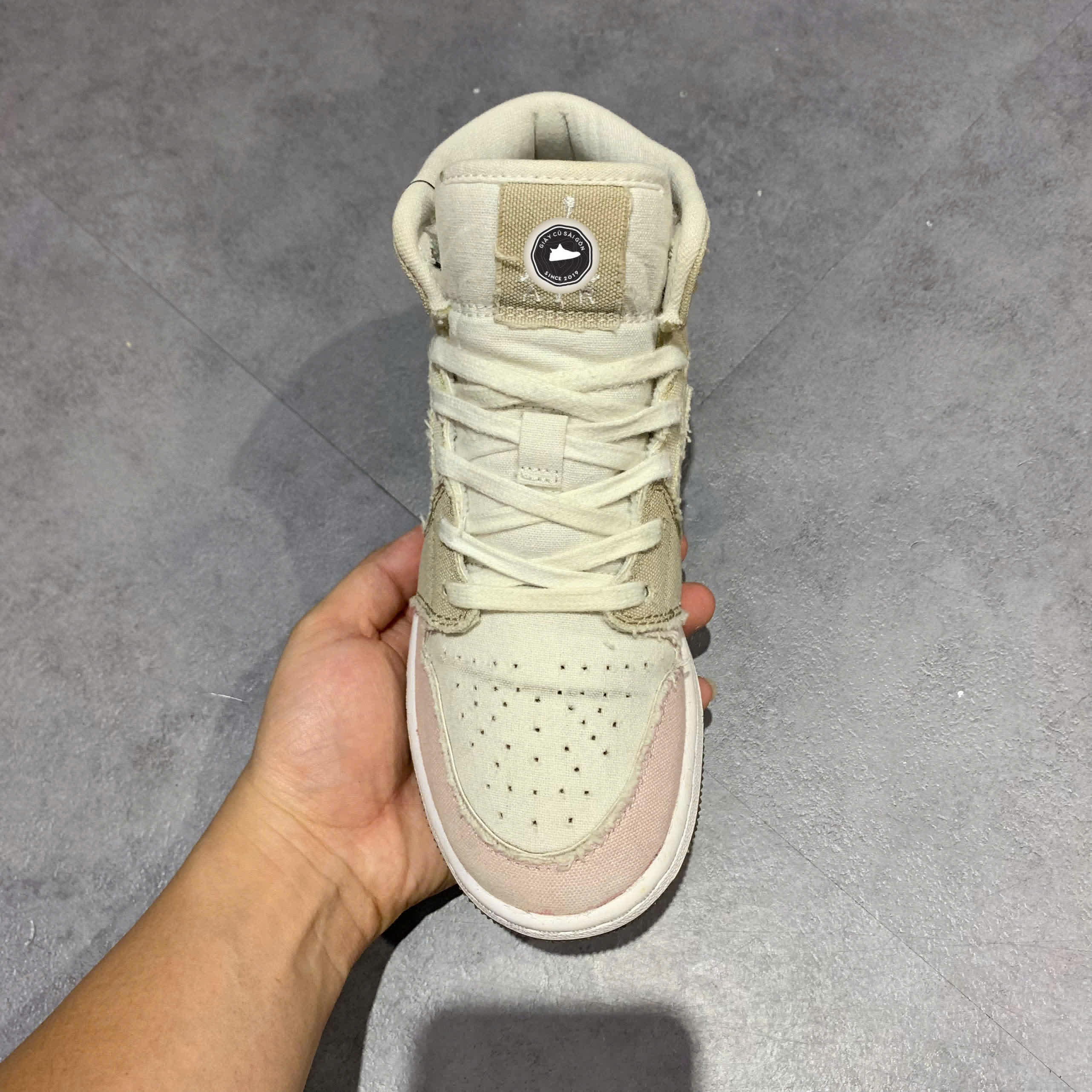 AIR JORDAN 1 MID SE GS 'PASTEL GRIND' – DJ0338 100 – SIZE 36 – GIÀY 2HAND CHÍNH HÃNG
