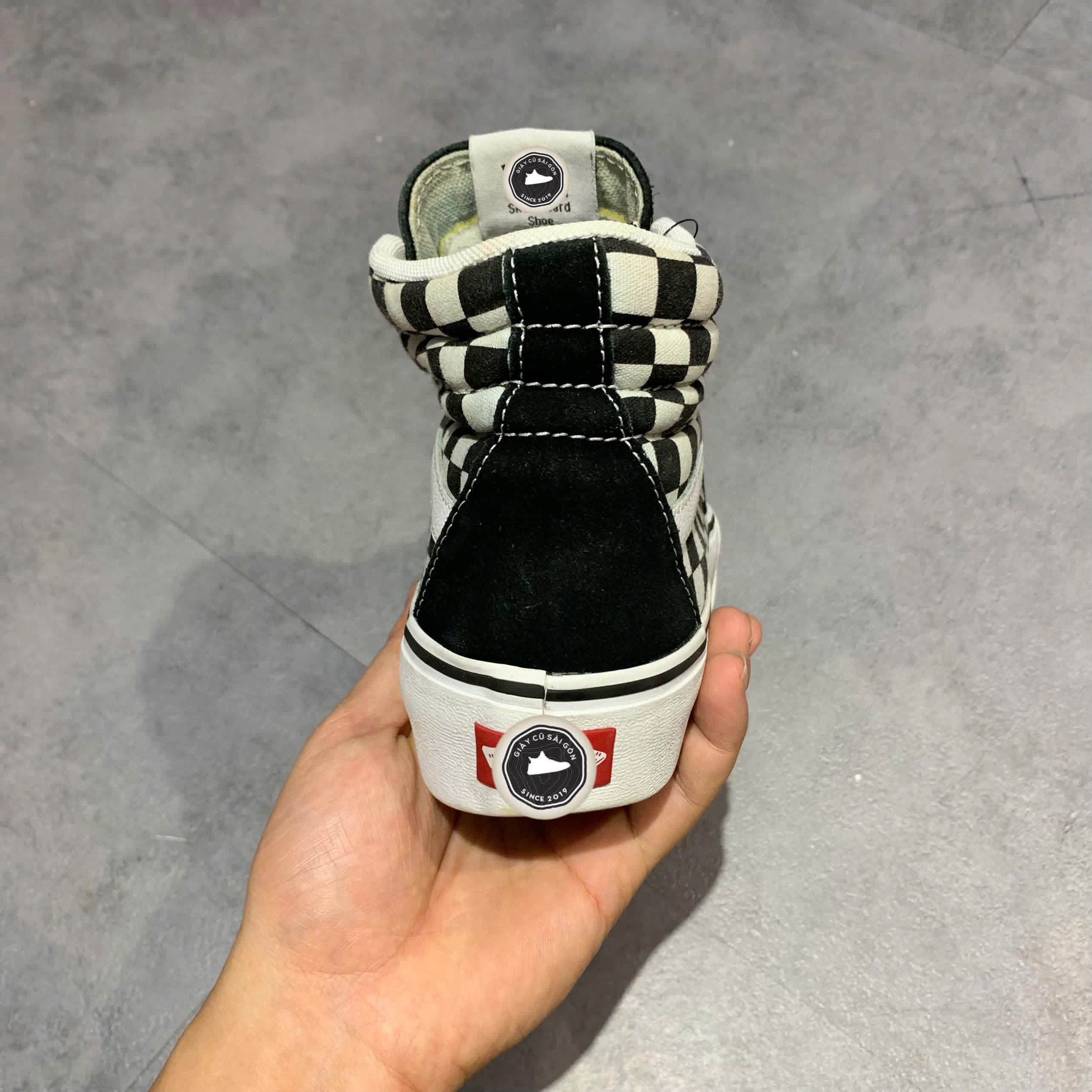 VANS SK8-HI PLATFORM 2.0 CHECKERBOARD SIZE 37 - GIÀY 2HAND CHÍNH HÃNG