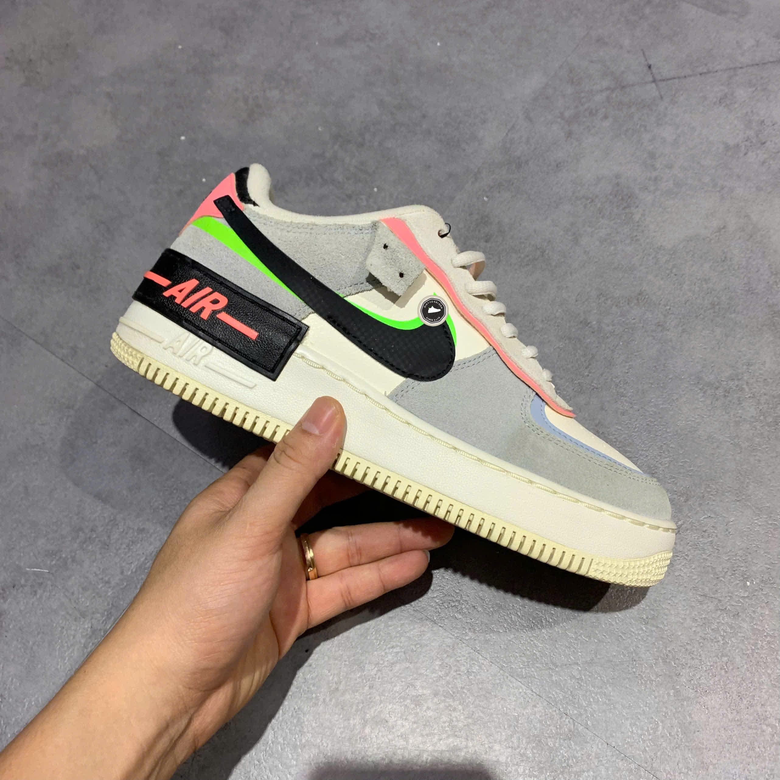 NIKE AIR FORCE 1 SHADOW 'SUNSET PULSE' CU8591 101 SIZE 38.5 - GIÀY 2HAND CHÍNH HÃNG