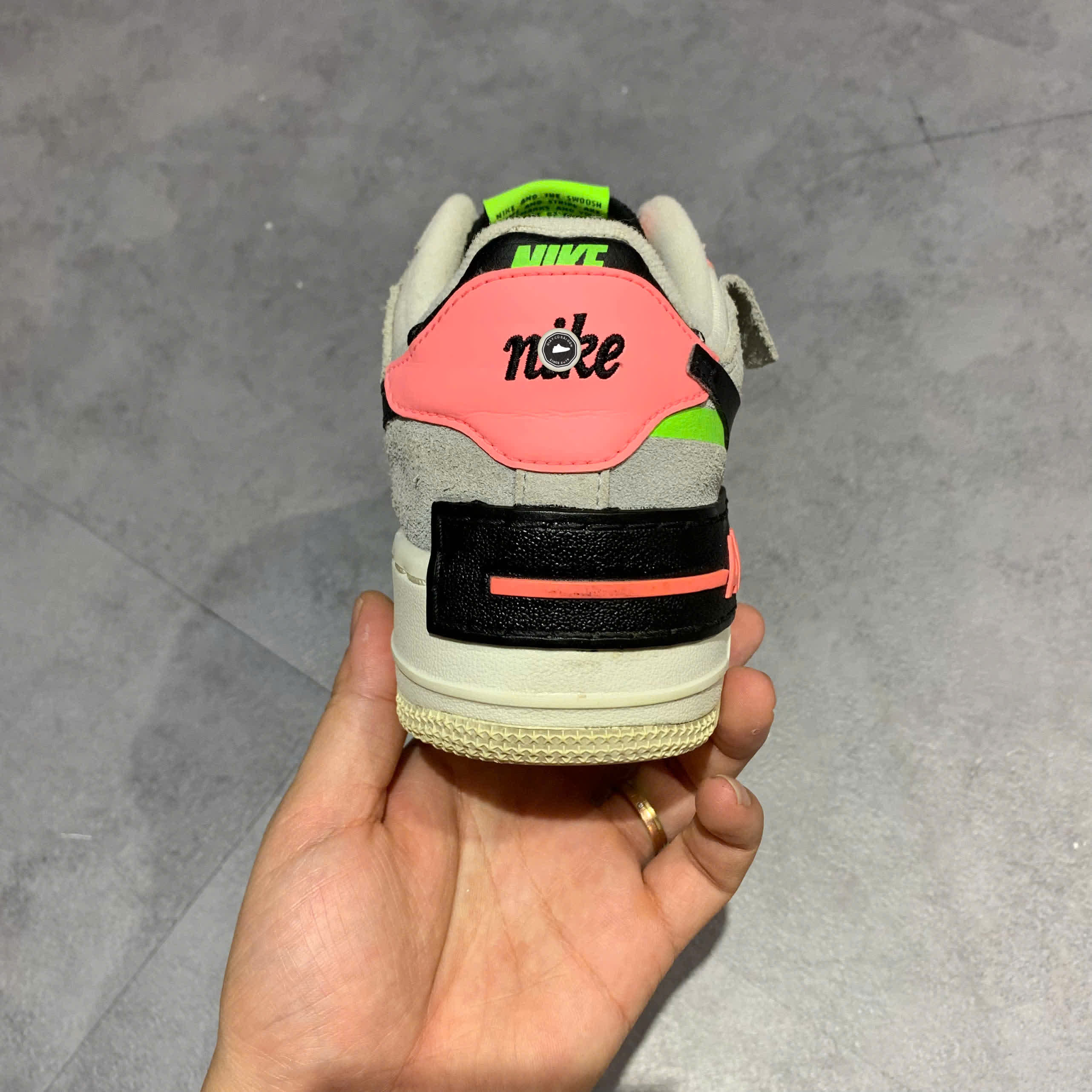 NIKE AIR FORCE 1 SHADOW 'SUNSET PULSE' CU8591 101 SIZE 38.5 - GIÀY 2HAND CHÍNH HÃNG