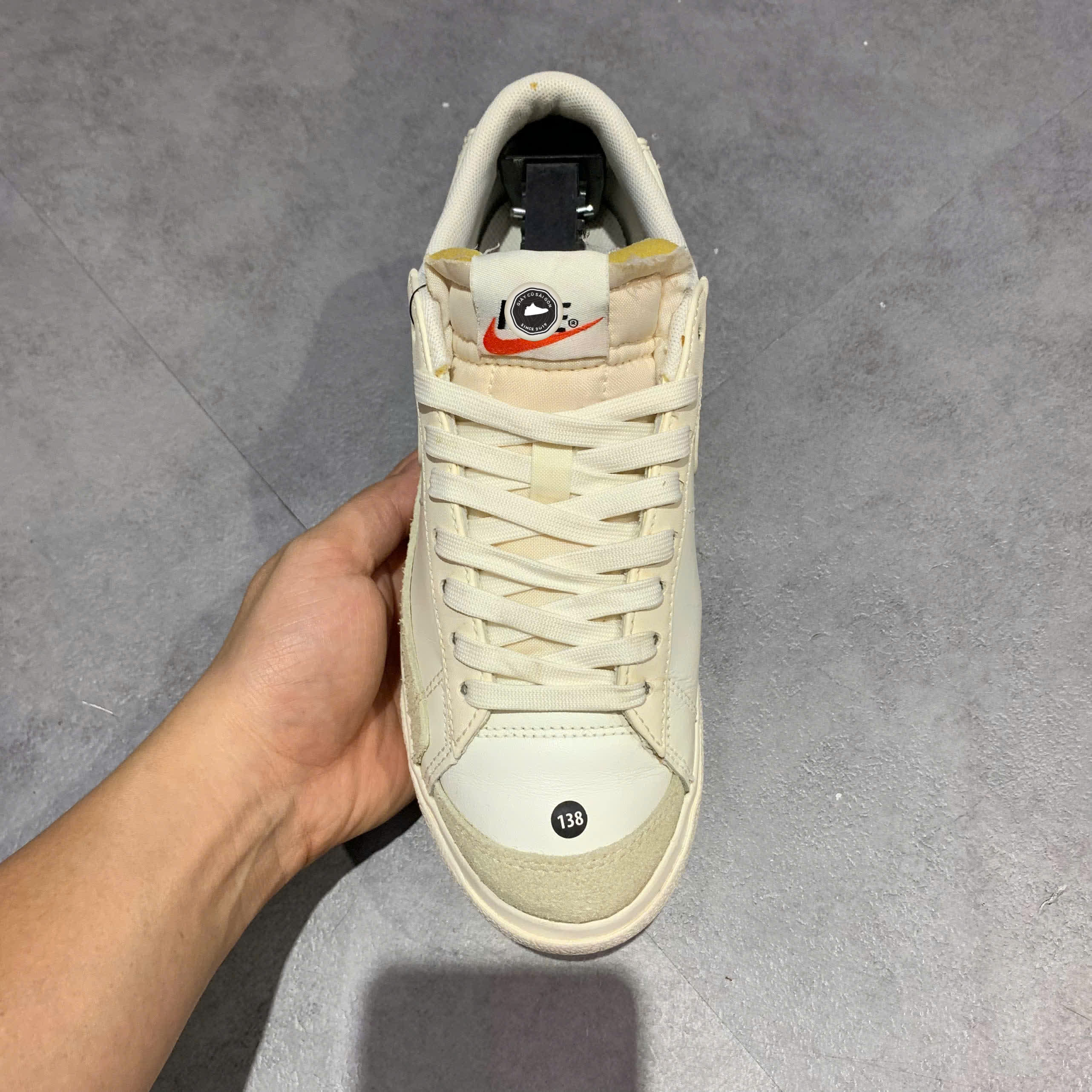 GIÀY NIKE BLAZER LOW PLATFORM 'TRIPLE SAIL' DJ0292-105 SIZE 37.5 - GIÀY 2HAND CHÍNH HÃNG