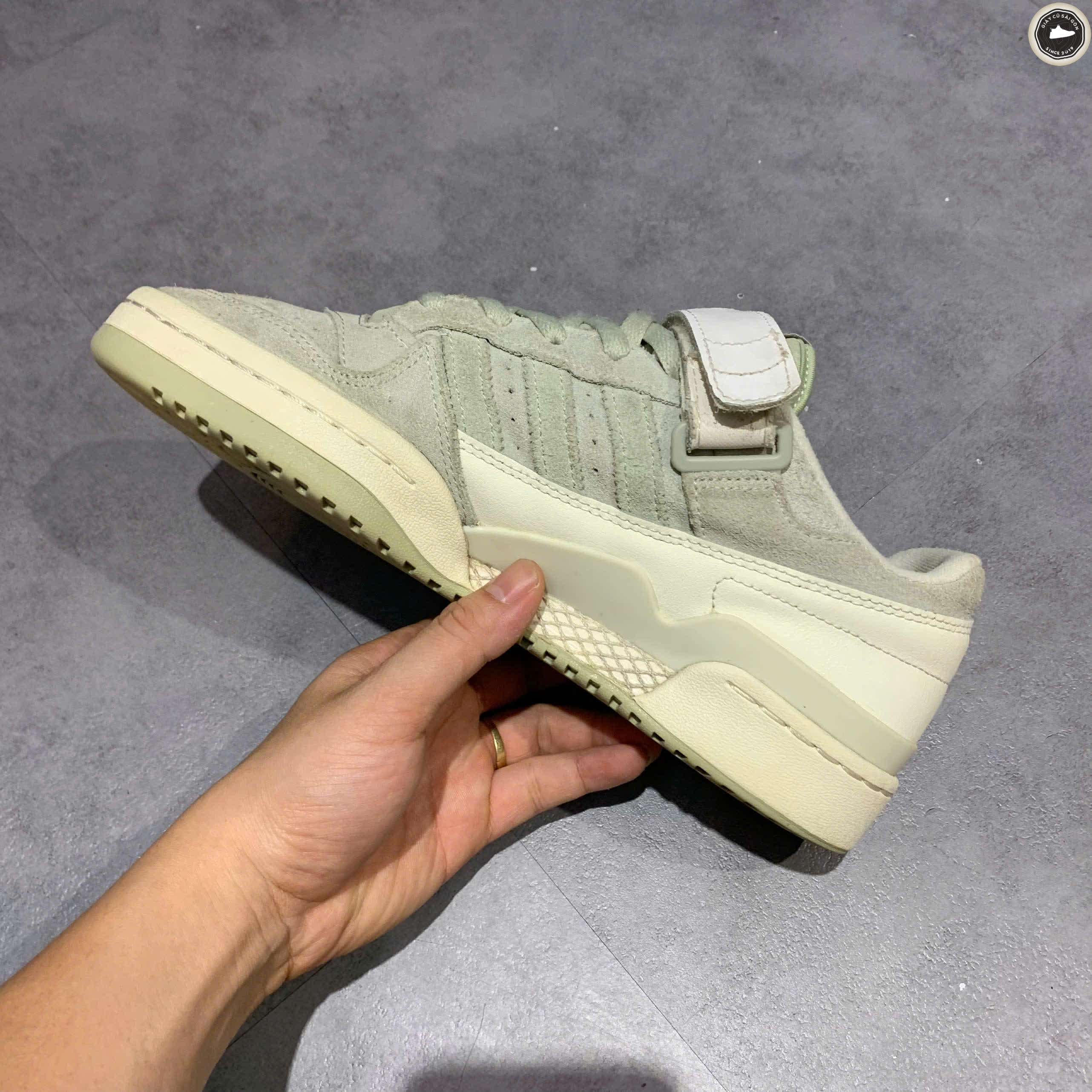ADIDAS FORUM LOW 'LIME WHITE' H01945 SIZE 41 1/3 - GIÀY 2HAND CHÍNH HÃNG