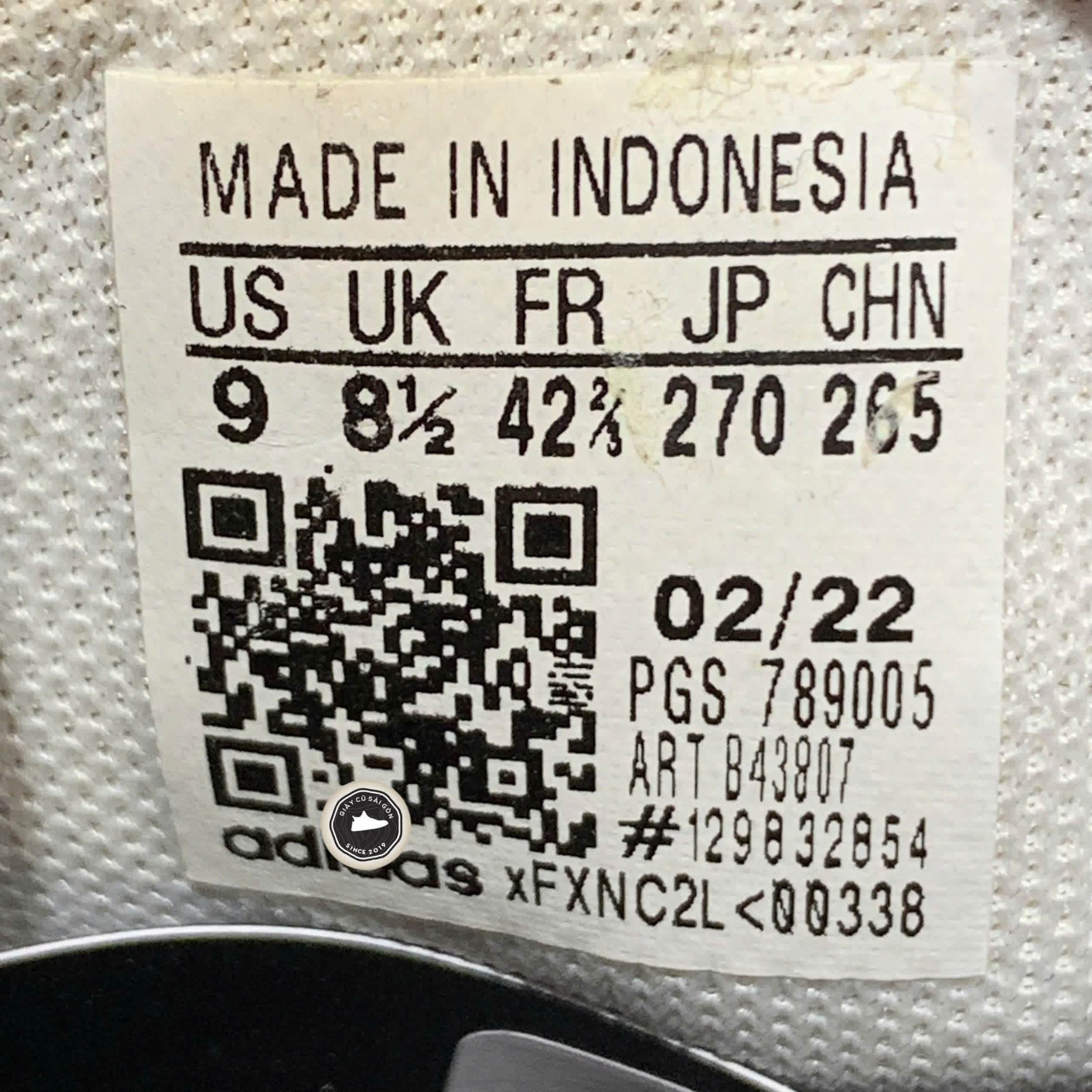 GIÀY ADIDAS VL COURT 2.0 B43807 SIZE 42 2/3