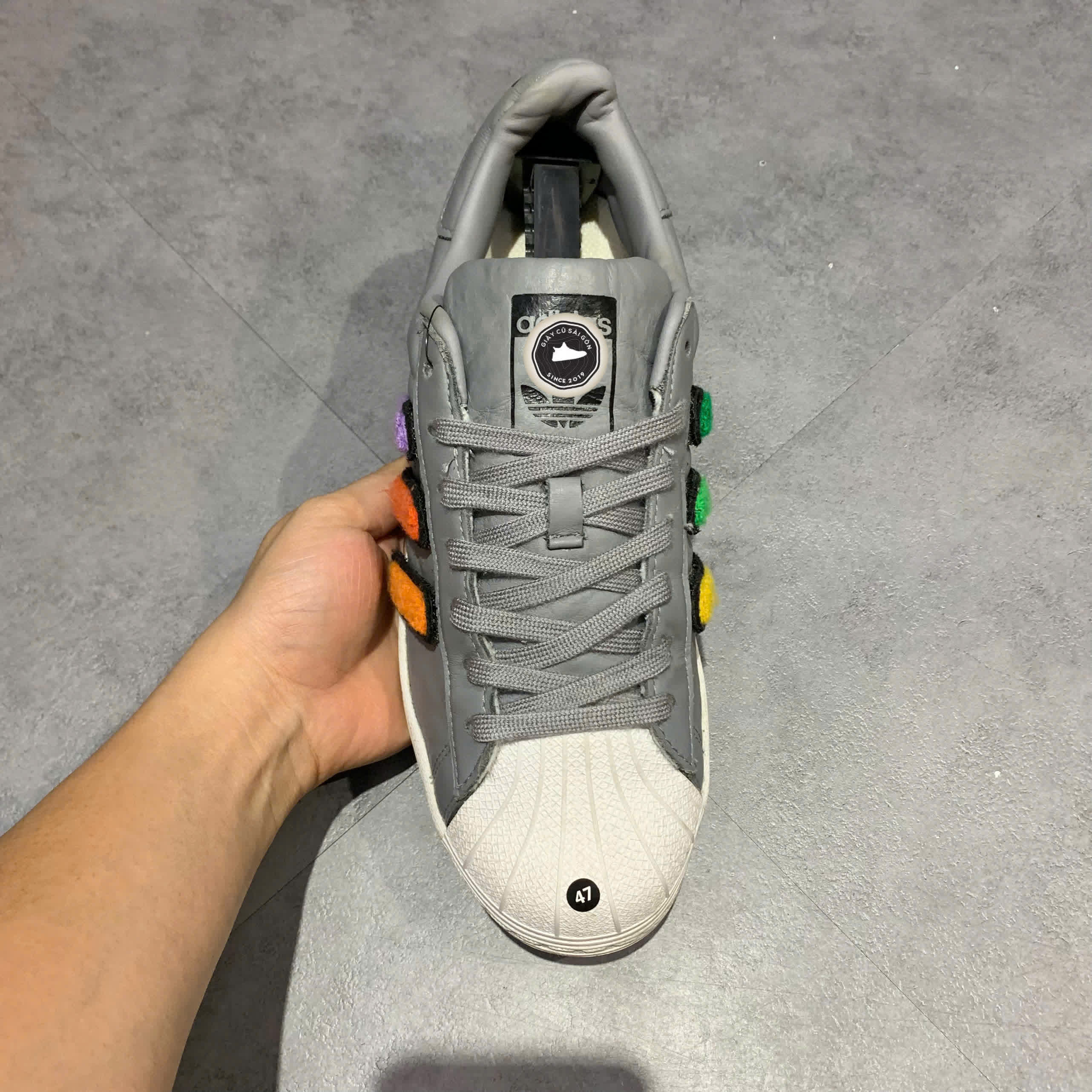 ADIDAS ORIGINALS SUPERSTAR VELCRO FX7766 SIZE 42 - GIÀY 2HAND CHÍNH HÃNG