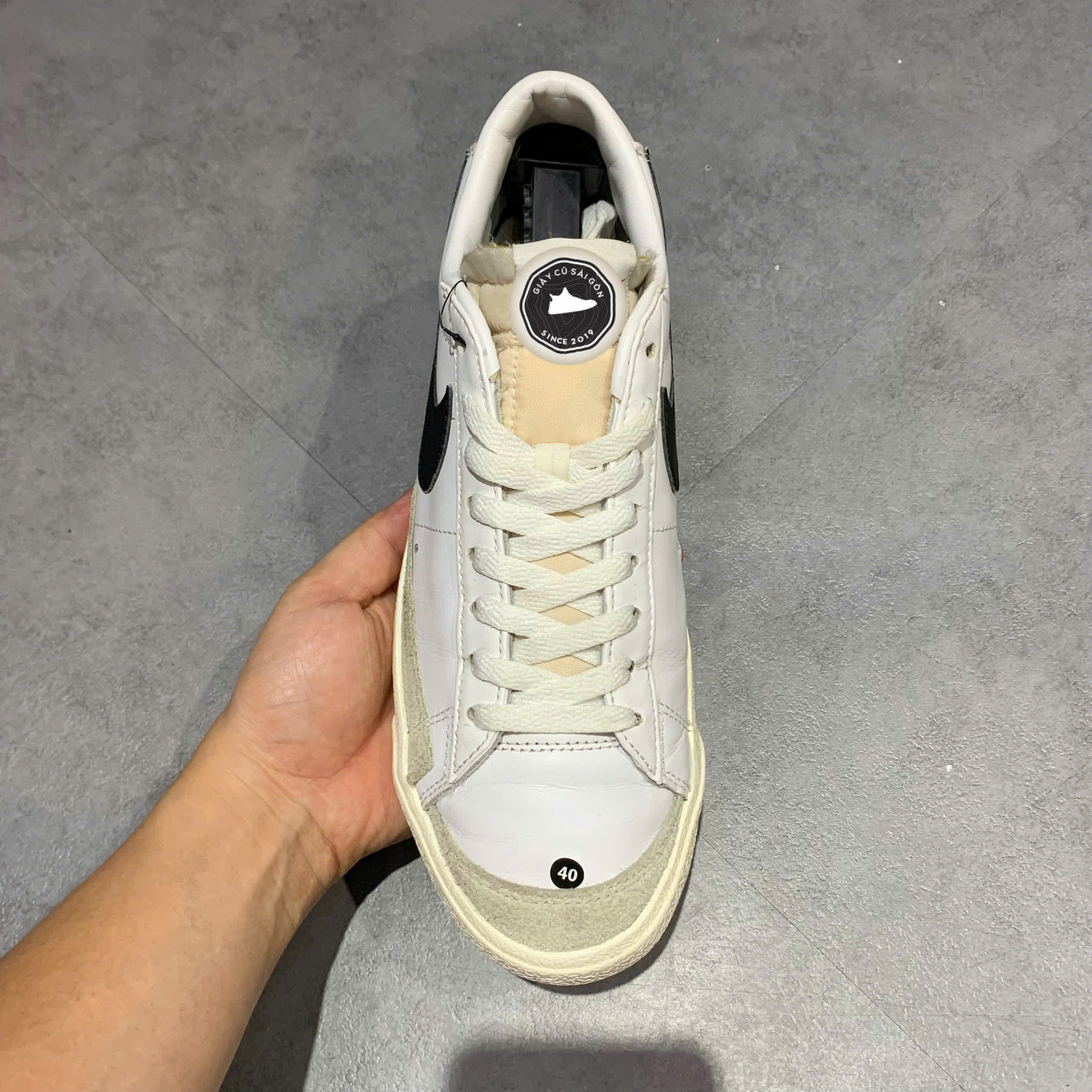 GIÀY NIKE BLAZER LOW '77 VINTAGE DA6364-101 SIZE 42 - GIÀY 2HAND CHÍNH HÃNG