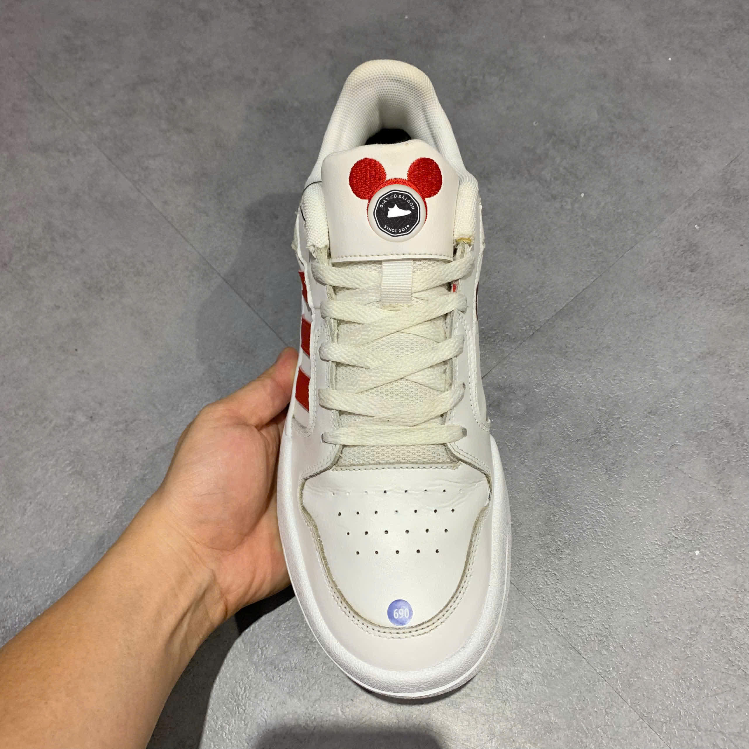ADIDAS NEO ENTRAP DISNEY 'WHITE RED' FW7010 SIZE 42 - GIÀY 2HAND CHÍNH HÃNG