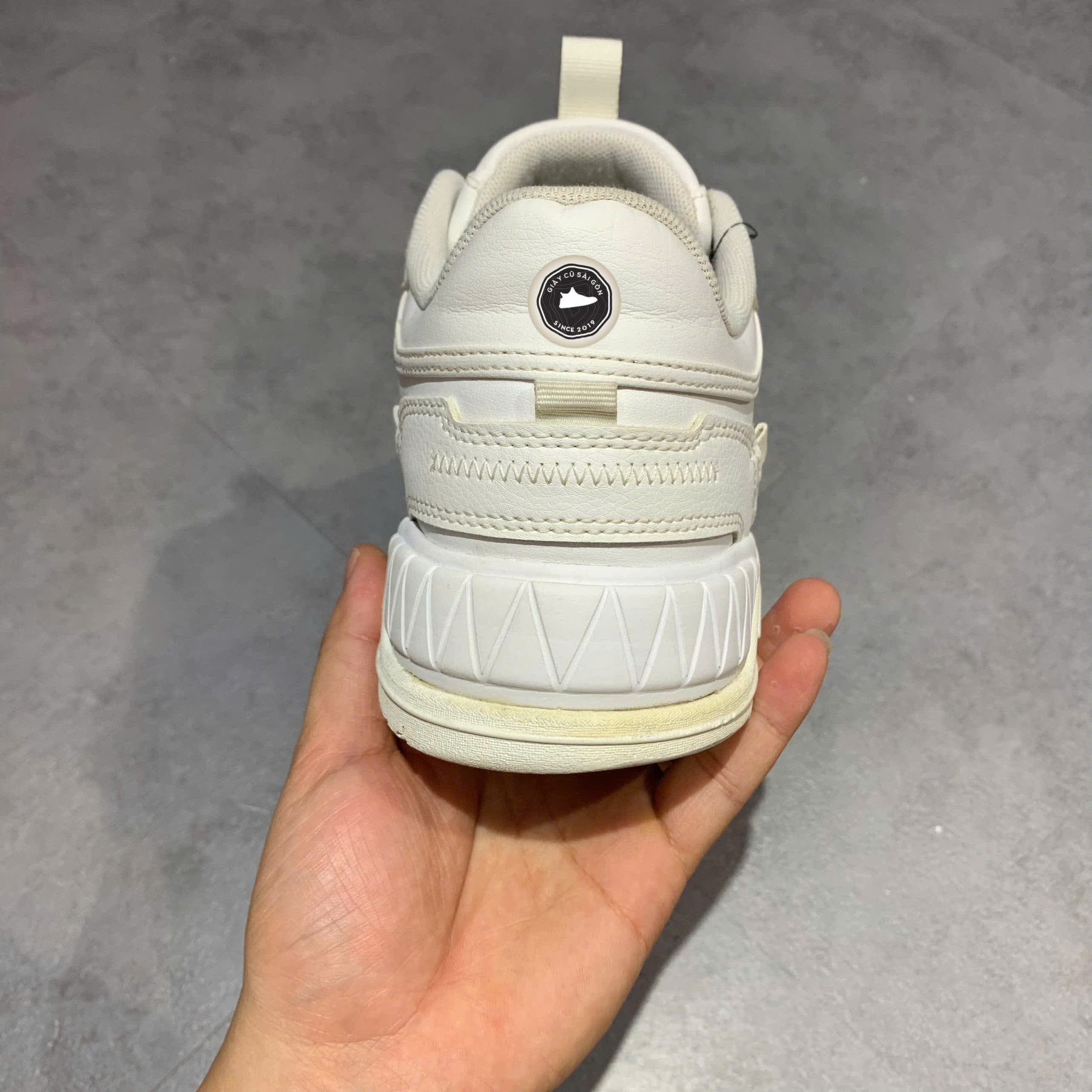 ADIDAS NEO D-PAD MID 'TRIPLE WHITE' IG7588 SIZE 44 2/3 - GIÀY 2HAND CHÍNH HÃNG