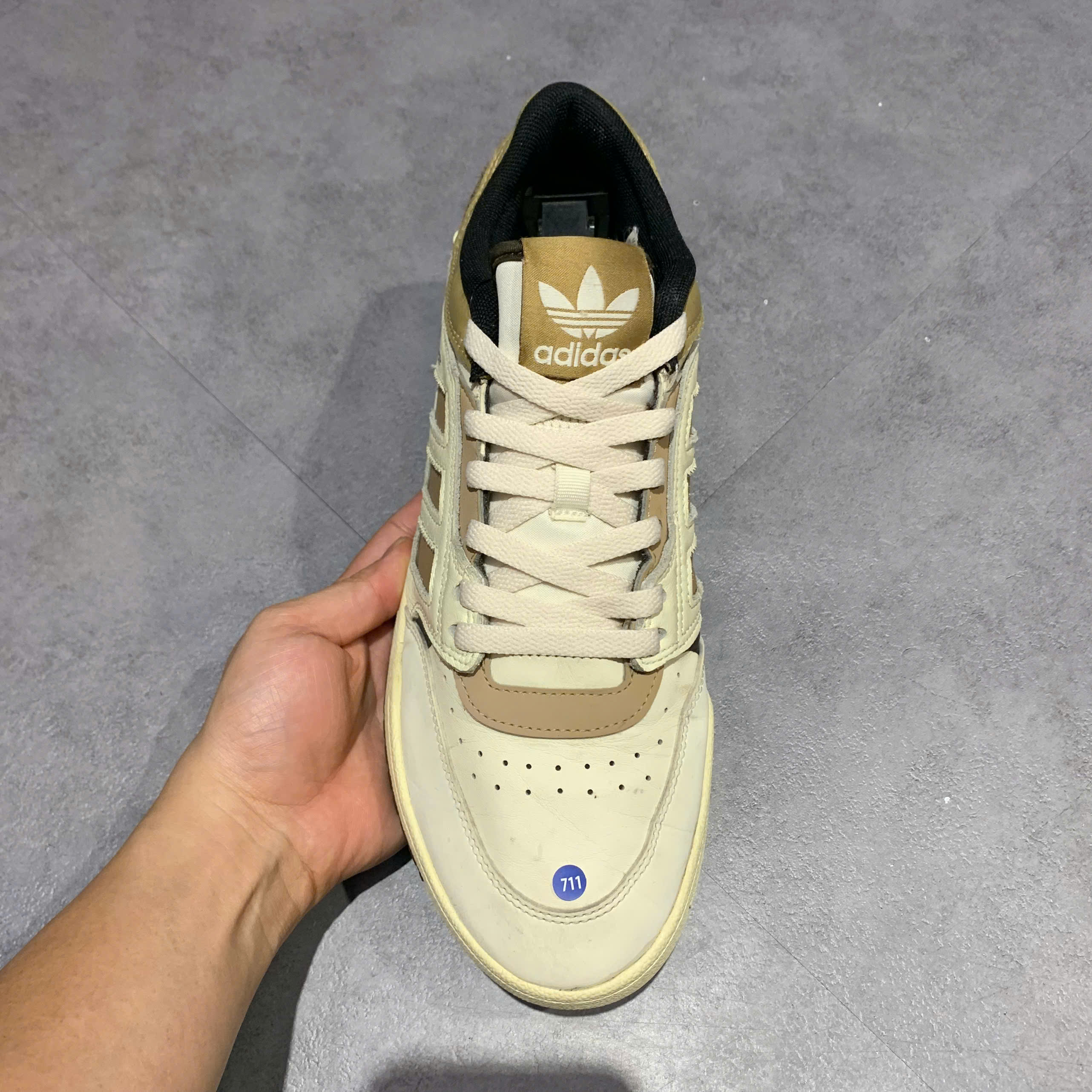 GIÀY ADIDAS DROP STEP LOW 'WHITE BROWN' H03684 SIZE 43 1/3