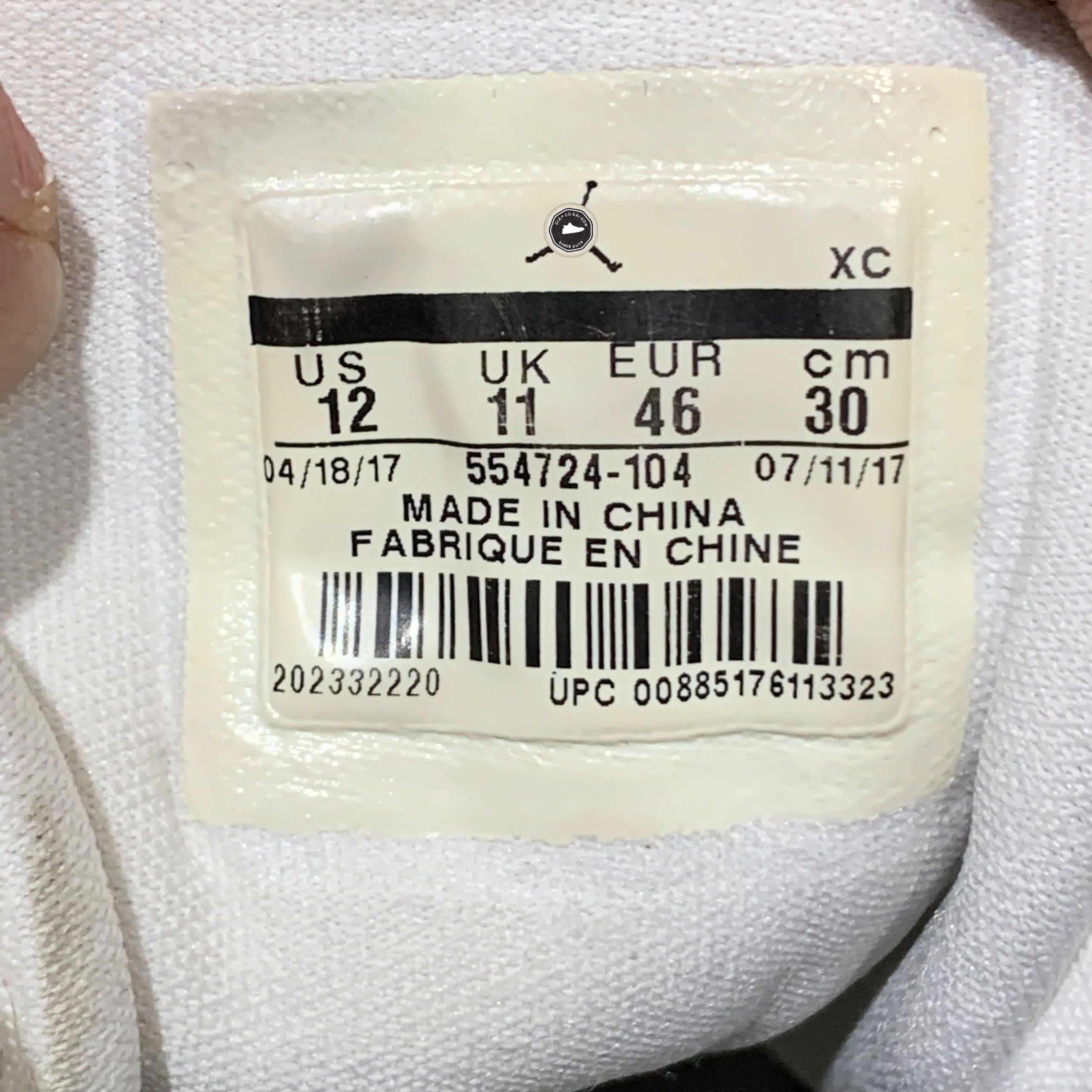 NIKE AIR JORDAN 1 MID 554724 104 SIZE 46 - GIÀY 2HAND CHÍNH HÃNG